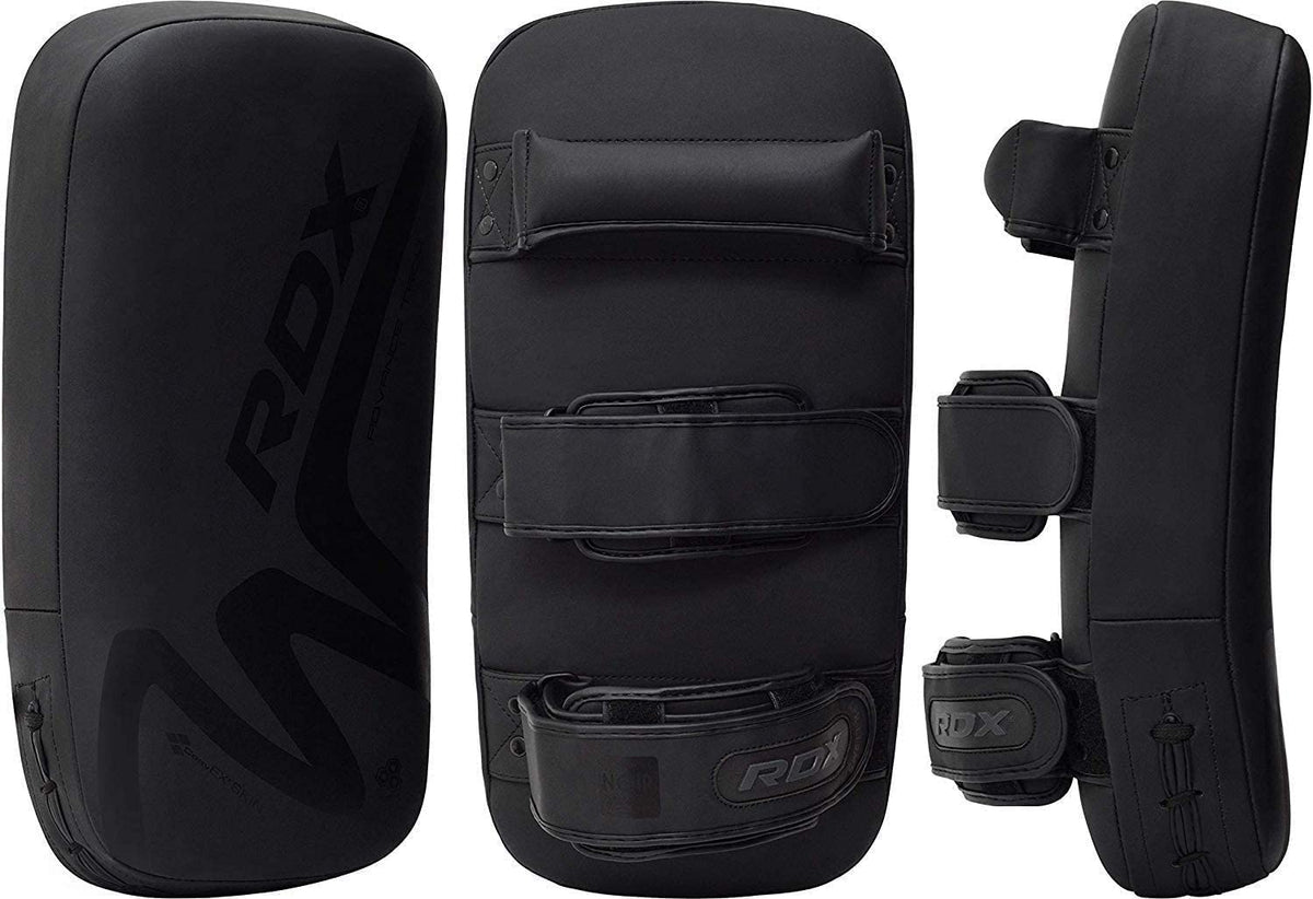 RDX MMA Thai Pad for Target Training, Convex Skin Leather Curved Kickboxing Strike Shield, Coaching Boxing, Muay Thai, Martial Arts, Karate, Taekwondo, Punching