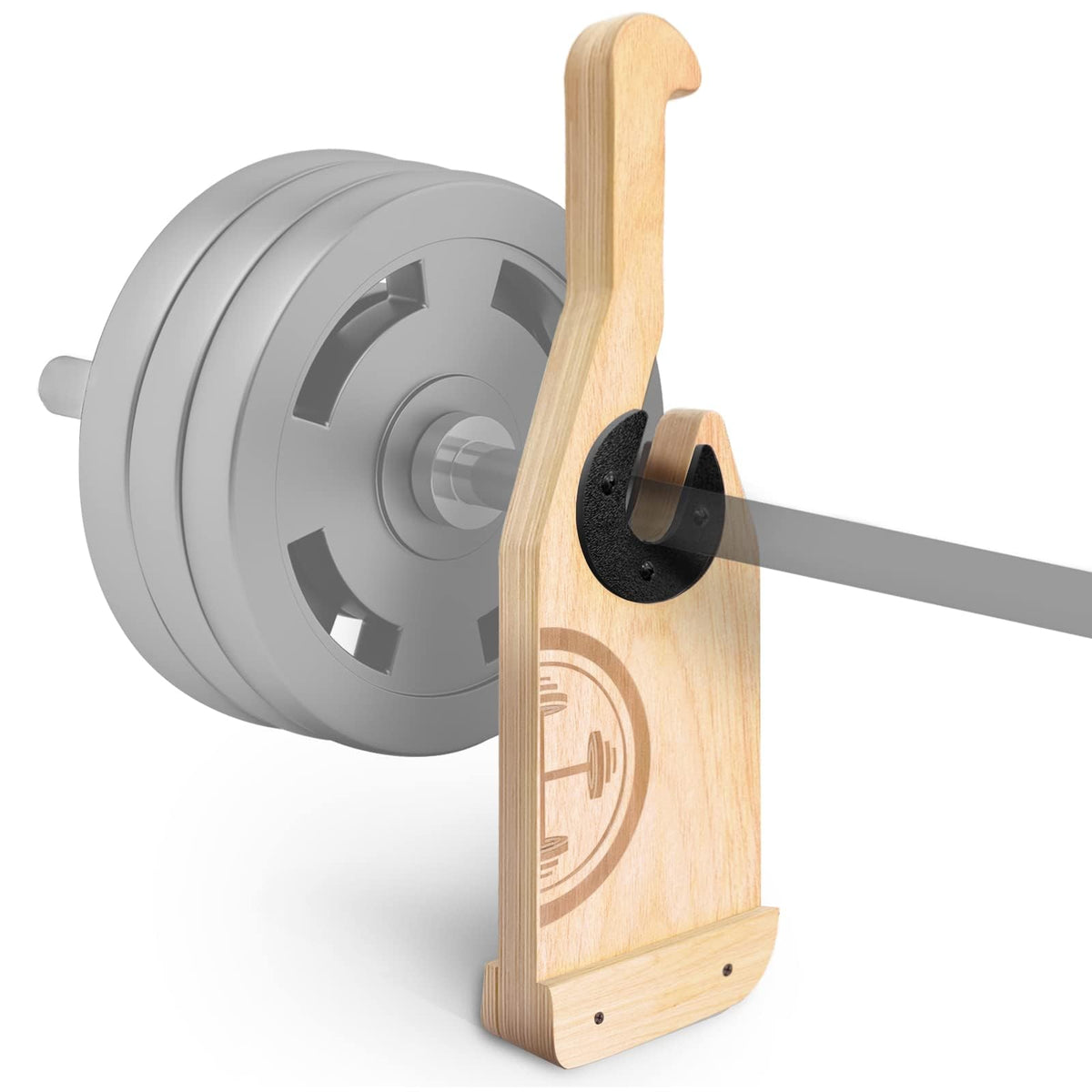 POWER GUIDANCE Wooden Deadlift Jack Barbell Jack Barbell Lift Jack for Weight Training Bar, Barbell Stand with Non-Slip Handle Suitable for Loading/Unloading Barbell Bar