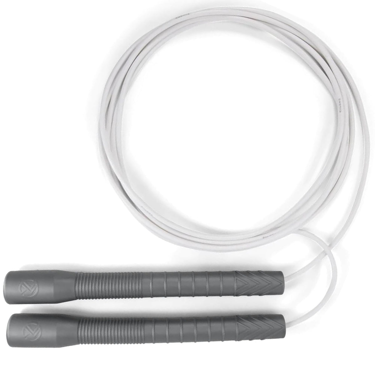 Elite Jumps Fit Rope or Fitness - Premium 4mm Pvc Speed Jump Rope - Indoor and Outdoor Exercise - Adjustable Cables, Aerobic Exercise, Gym & Home Fitness Workouts & More - Silver