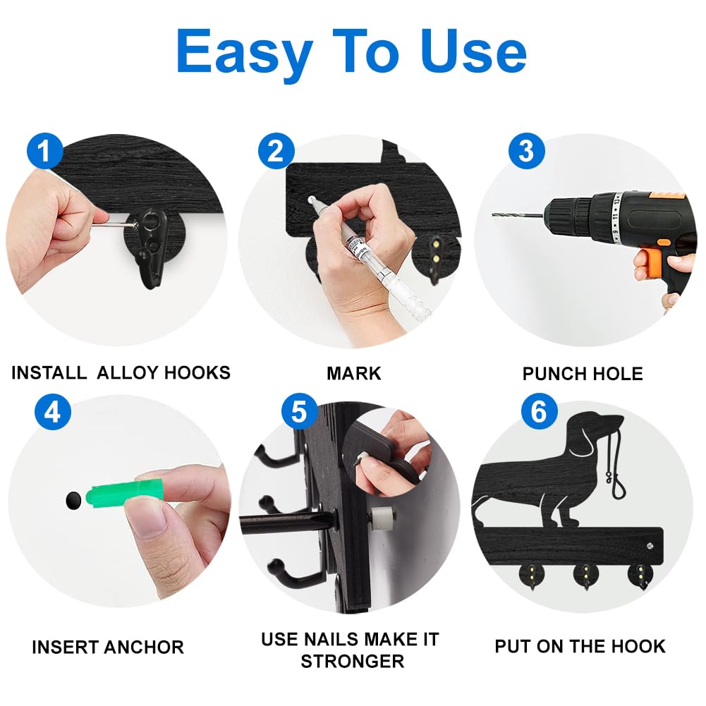 MAYJOYDIY Wood Motorcycle Flame Coat Hooks Motorbike Fire Key Holder for Wall 11.8×7.9inch Black Key Hooks Rack 5 Alloy Hooks Home Decor Gifts Entryway Kitchen Bathroom Storage Organizer