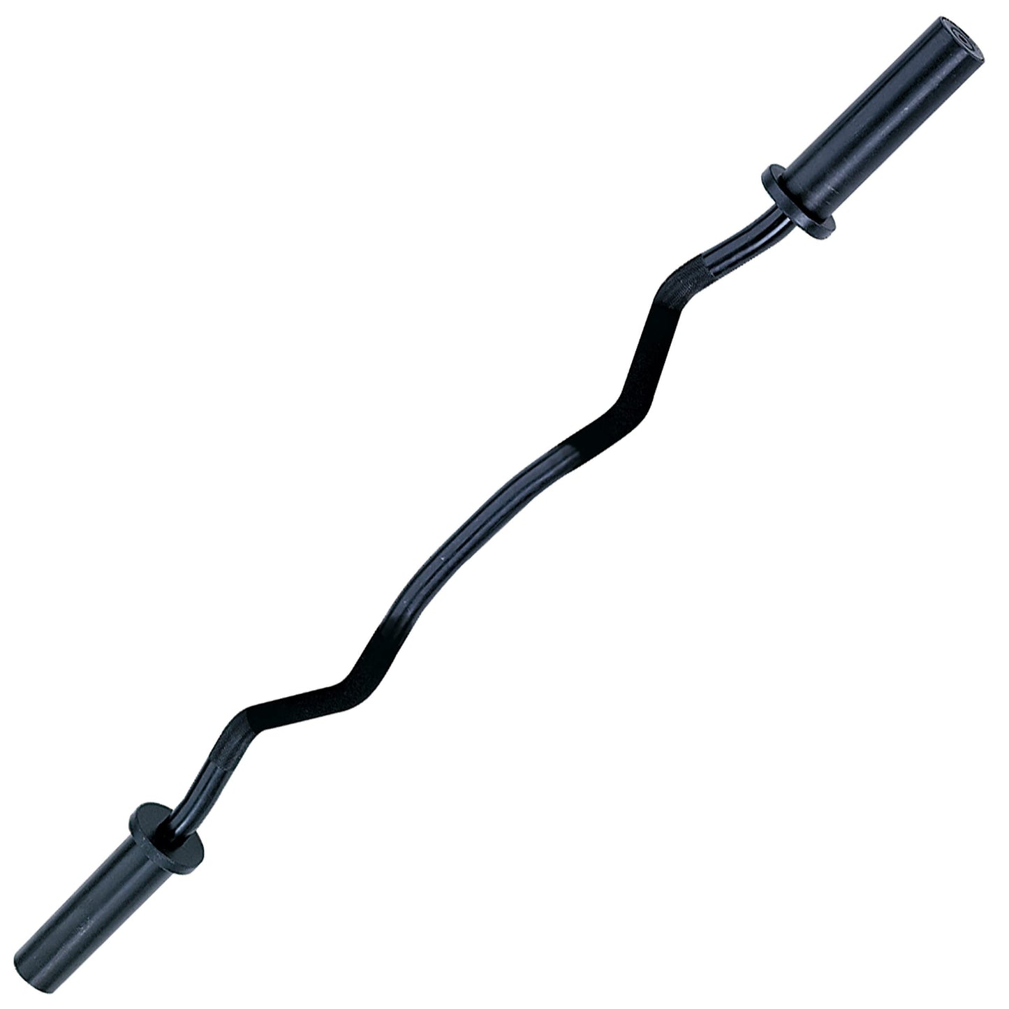 Body-Solid (OB47) Olympic EZ Barbell Curl Bar with Knurled Grip, 47" Chrome Finish for Upper Arm Mass, Strength and Definition, Compatible with 2" Dia. Hole Plates and Barbell Collars (Silver)