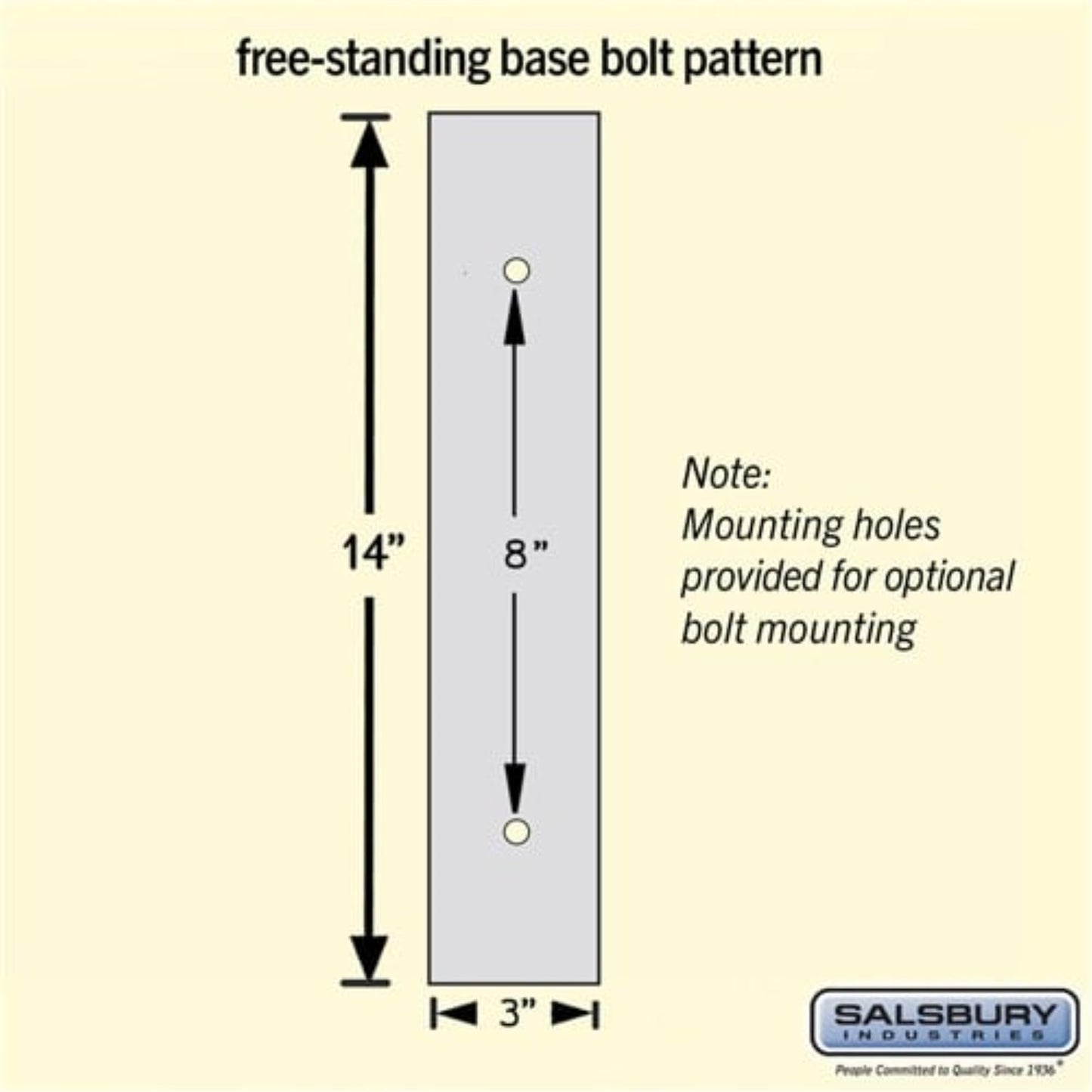 Salsbury Aluminum Locker Bench - 60 Inches Wide - 14" Deep - Silver - Free Standing