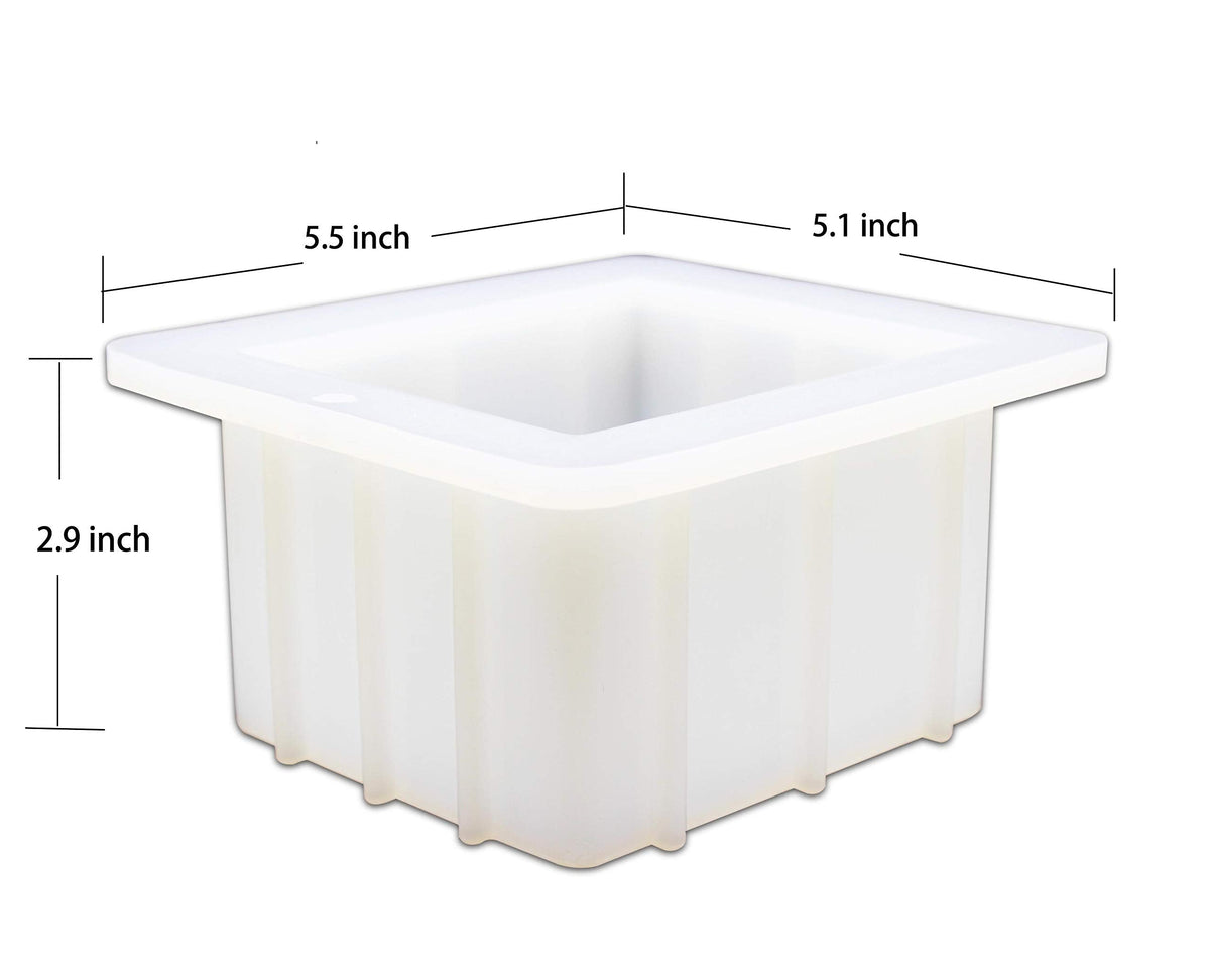 Mose Cafolo Silicone Soap Molds Square Handmade Small Loaf Bar DIY Swirl Making Mould