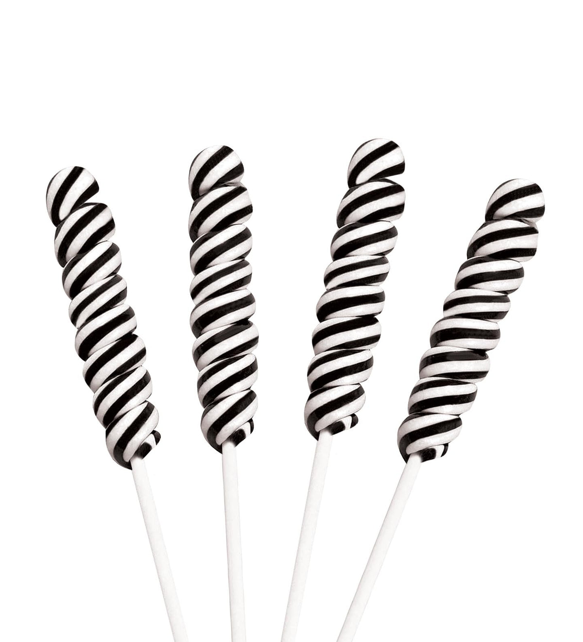 Black Twisty Lollipops - 24 Unicorn Suckers Individually Wrapped Bulk - Great for Candy Buffet - Wedding - Graduation - Halloween - Baby Shower - Birthday Party Favor Candy - Goodies for Kids and Adults