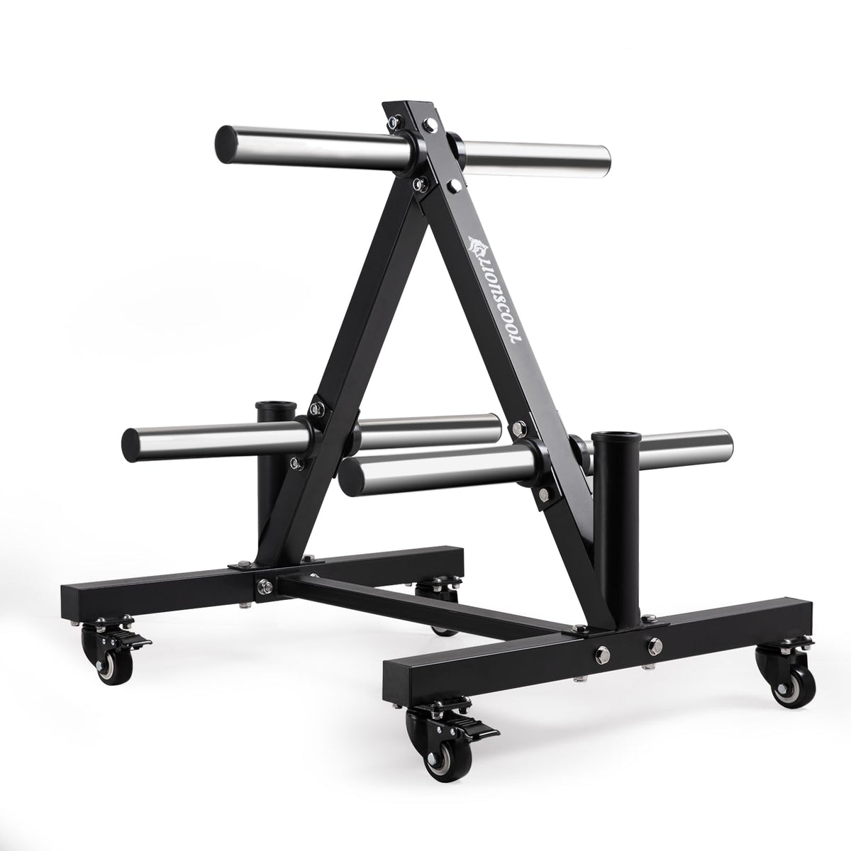 LIONSCOOL 2-Inch Weight Plate Tree (With Wheels, 650 LBS)