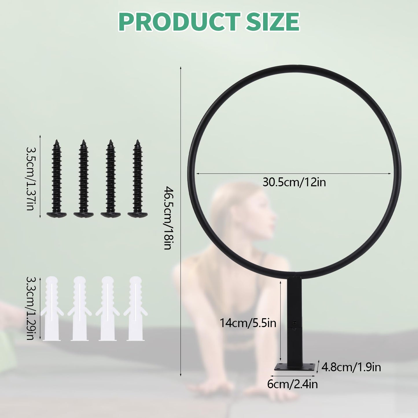 Large Stability Ball Storage Rack Exercise Dall Wall Holder Yoga Studio Gym Exercise Ball and Equipment Organizer（2 pcs）
