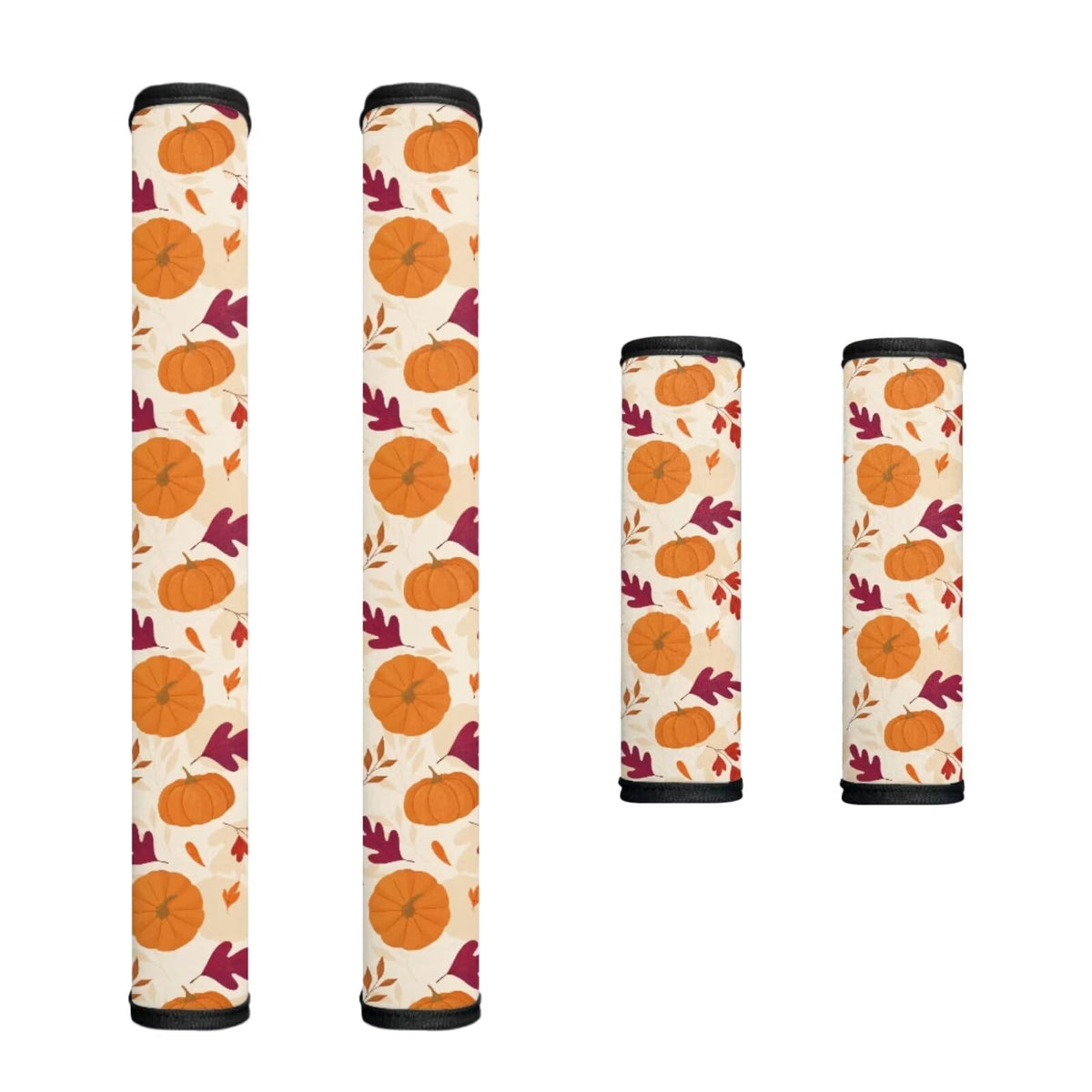 HUISEFOR Fridge Handle Cover Microwave Handle Cover 4Pcs, Pumpkin Print Thanksgiving Indoor Kitchen Decorations Non-Slip Anti-Scratch Handle Protector for Oven Dishwasher Cabinet