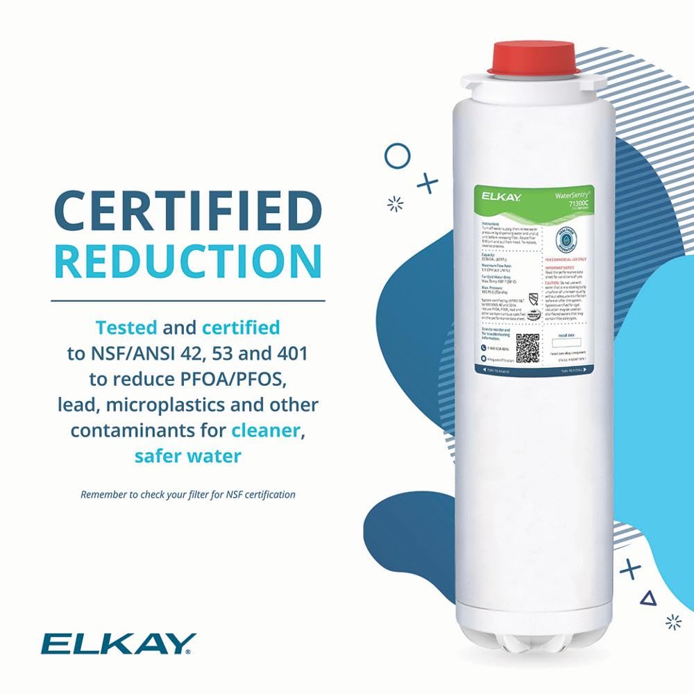 Elkay ezH2O Liv Built-in Filtered Water Dispenser, Non-refrigerated, Aspen White