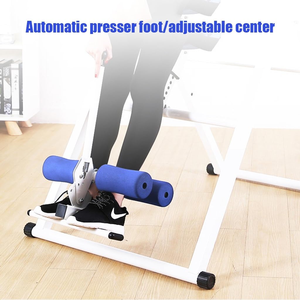 MAgiLL Heavy Duty Inversion Table 330 lbs Capacity with Adjustable Protective Belt Inversion Table for Back Pain Relief Updated (Color : Blue)