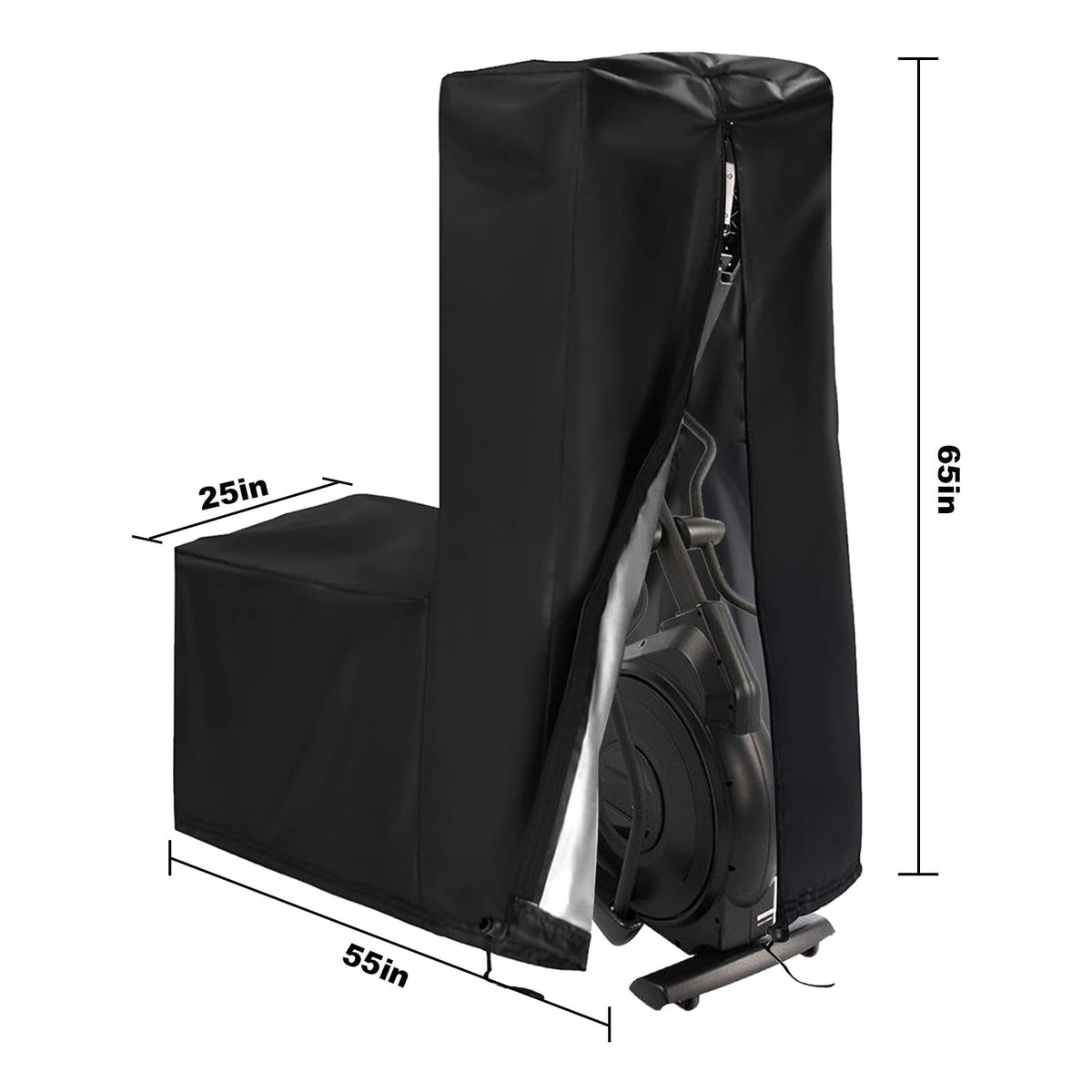 Elliptical Cover 420D Oxford Fabric Gym Dust Cover 55'' x 25'' x 65'' for Elliptical Home Elliptical Exercise Machine