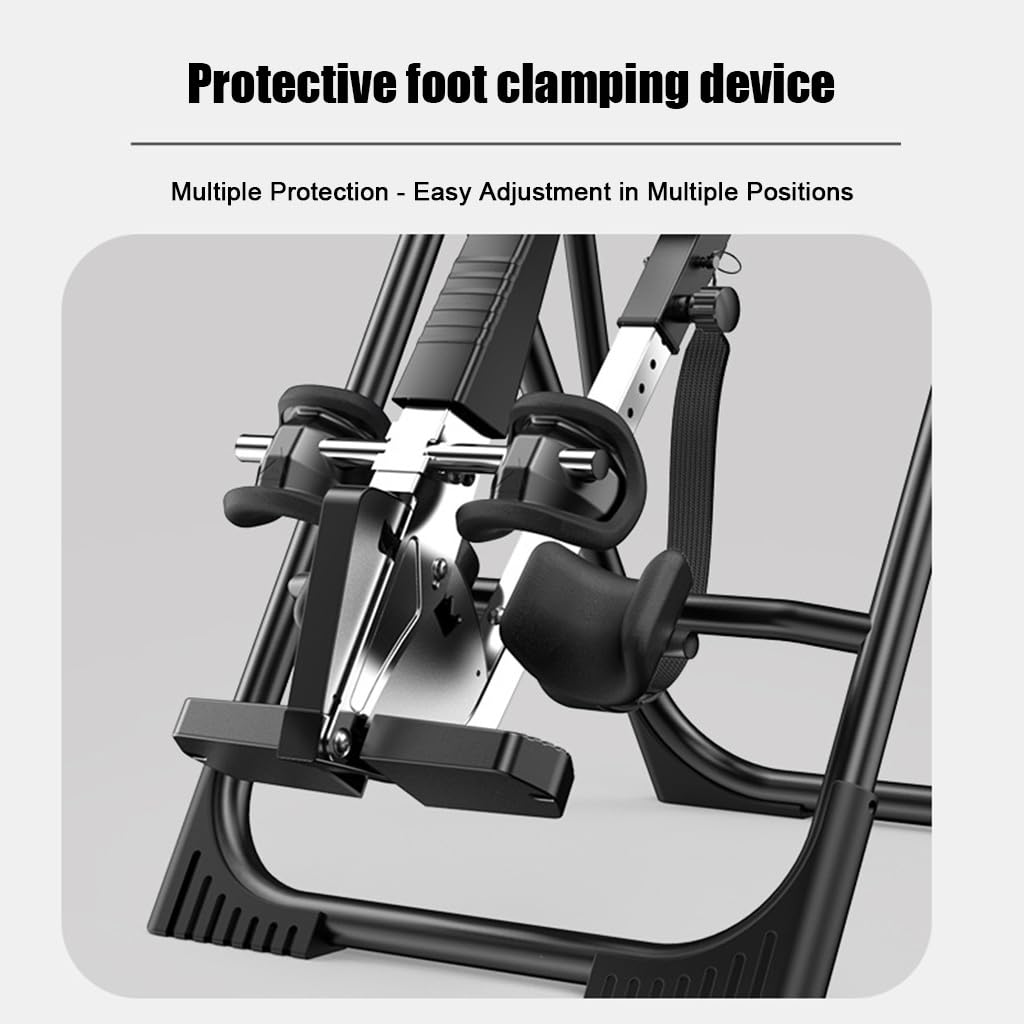 Heavy duty inversion table for back pain relief, capacity of 330 LBS, back inversion table with 180 degree full inversion