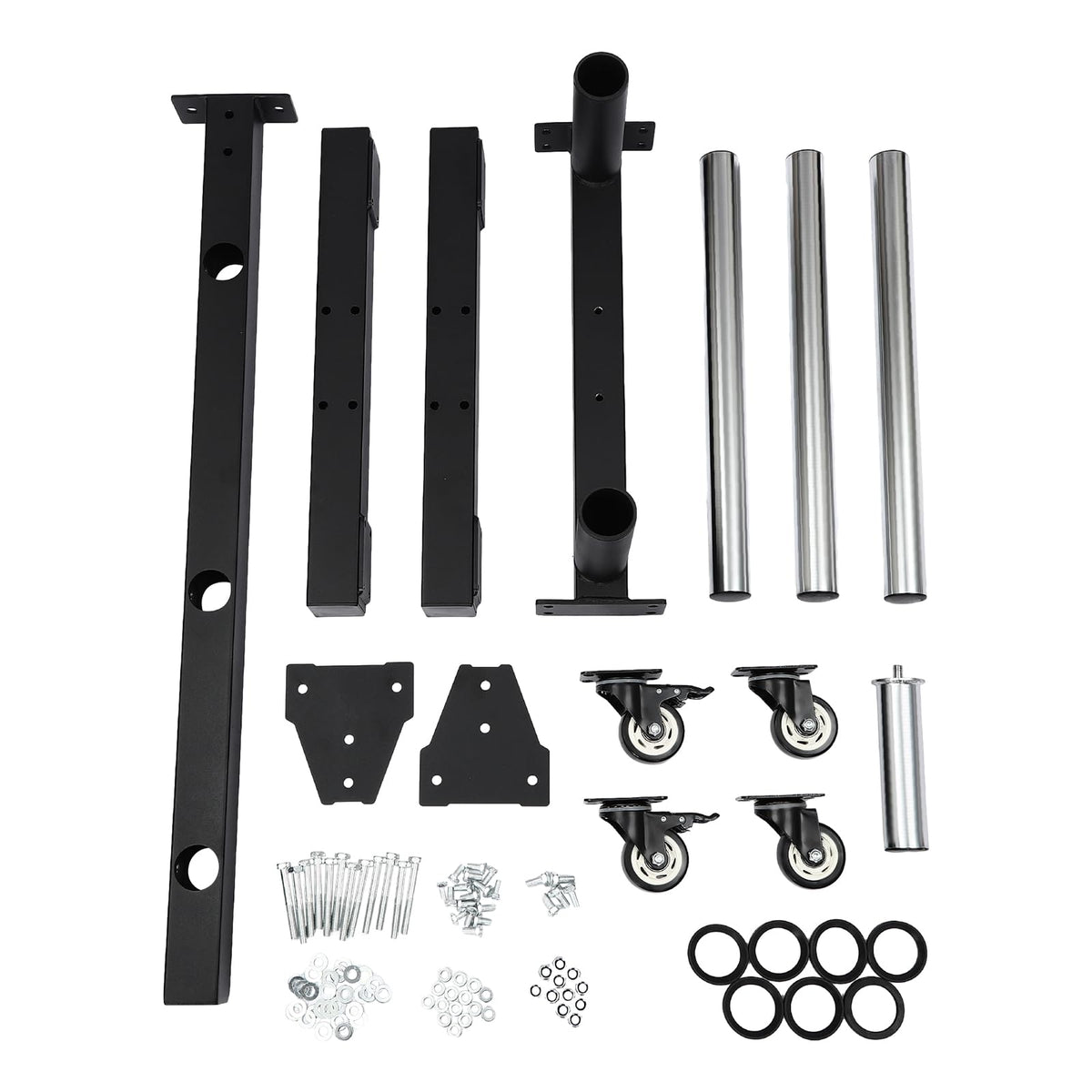 Pyroarle Plate Rack Tree, All Weight Plate Tree Holder & Vertical Barbell Storage Rack with Wheels, Commercial Olympic Weight Plate Tree for Homes, Hotels, Gyms