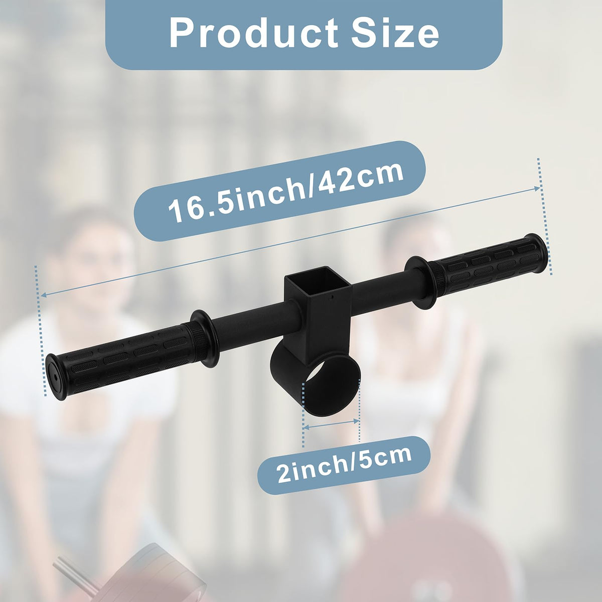 YZZHAJ T Bar Row Barbell Handle, T Bar Landmine Handle Attachment for Olympic Barbell Bar, Landmine Handle T Row Attachment with Rubber Grip Fits 2inch Strength Training Bars