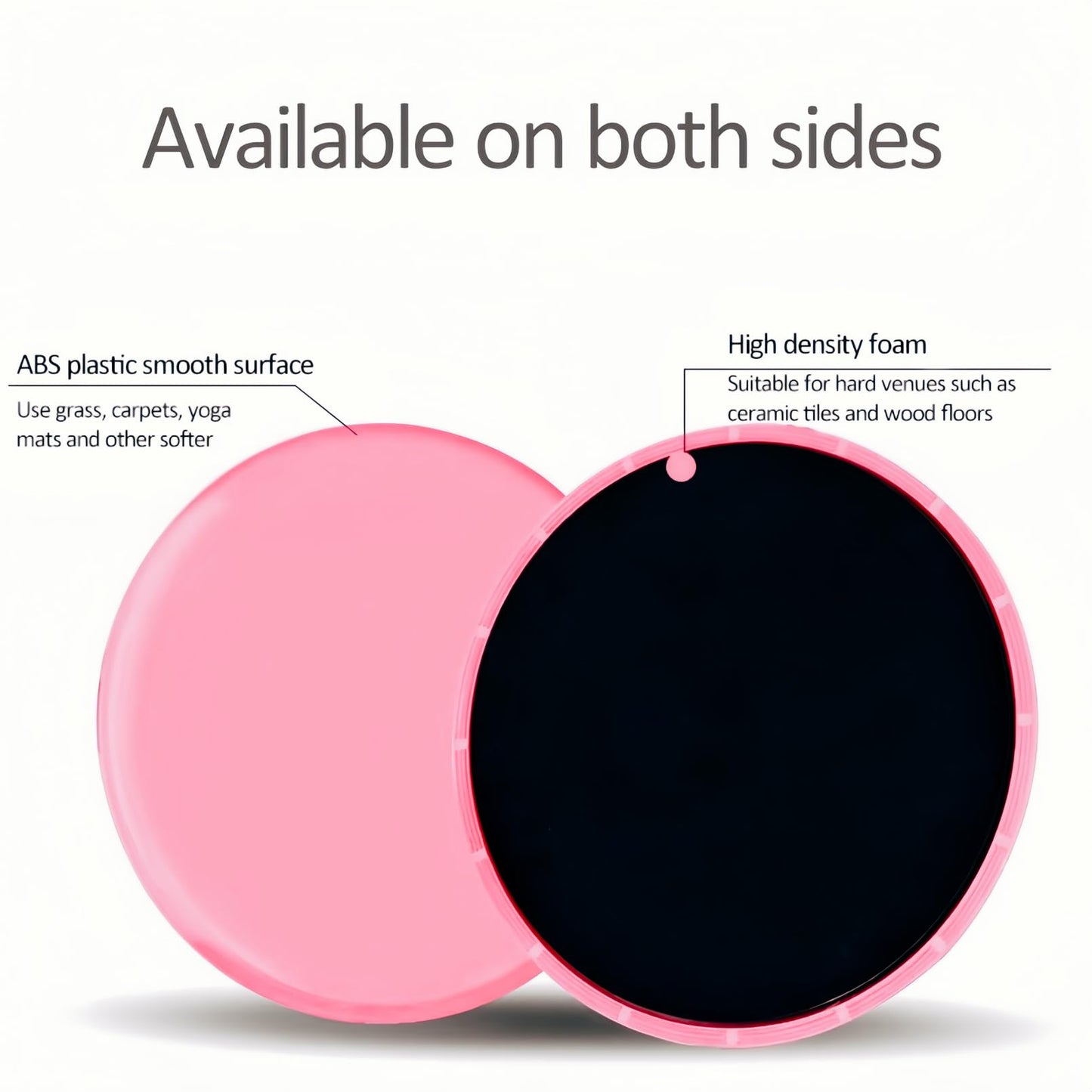 MBKHFLL Core Sliding Discs - Dual Sided Workout Sliders for Carpet & Hardwood Floor - Home Ab Pads Exercise Equipment Fitness Sliders for Women and Men (pink)