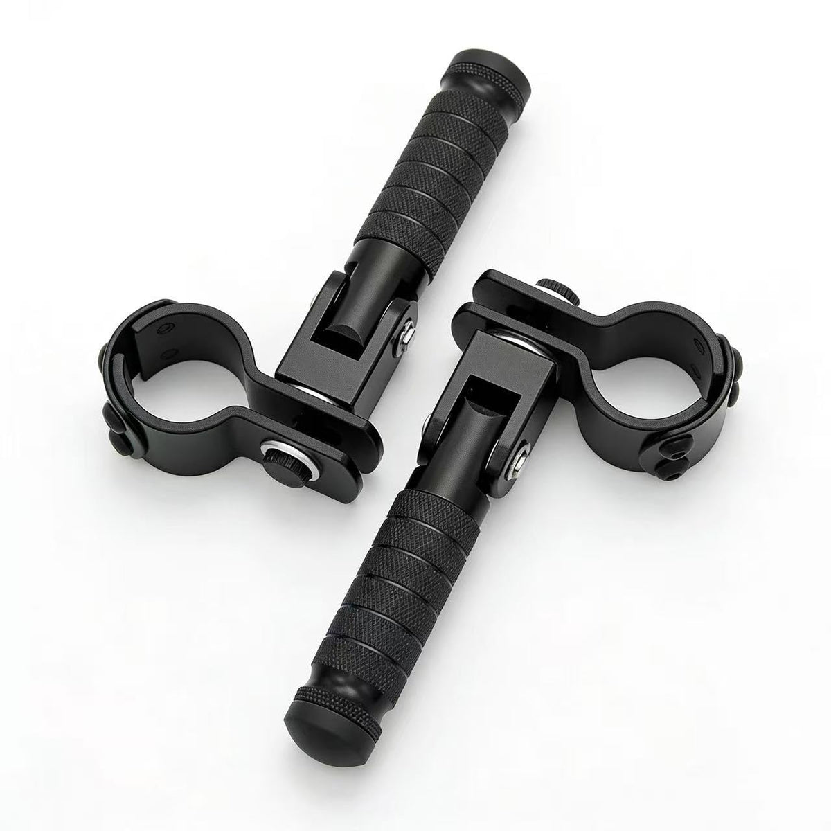 M8 Foldable Motorcycle Foot Pegs 2 Pack CNC Aluminum Footrest, 90° Fold Design Fits Mini Bike, Ebike, Dirt Pit Bike, Universal Passenger Rear Foot Pegs for Most Motorbike & Balance （Bike）
