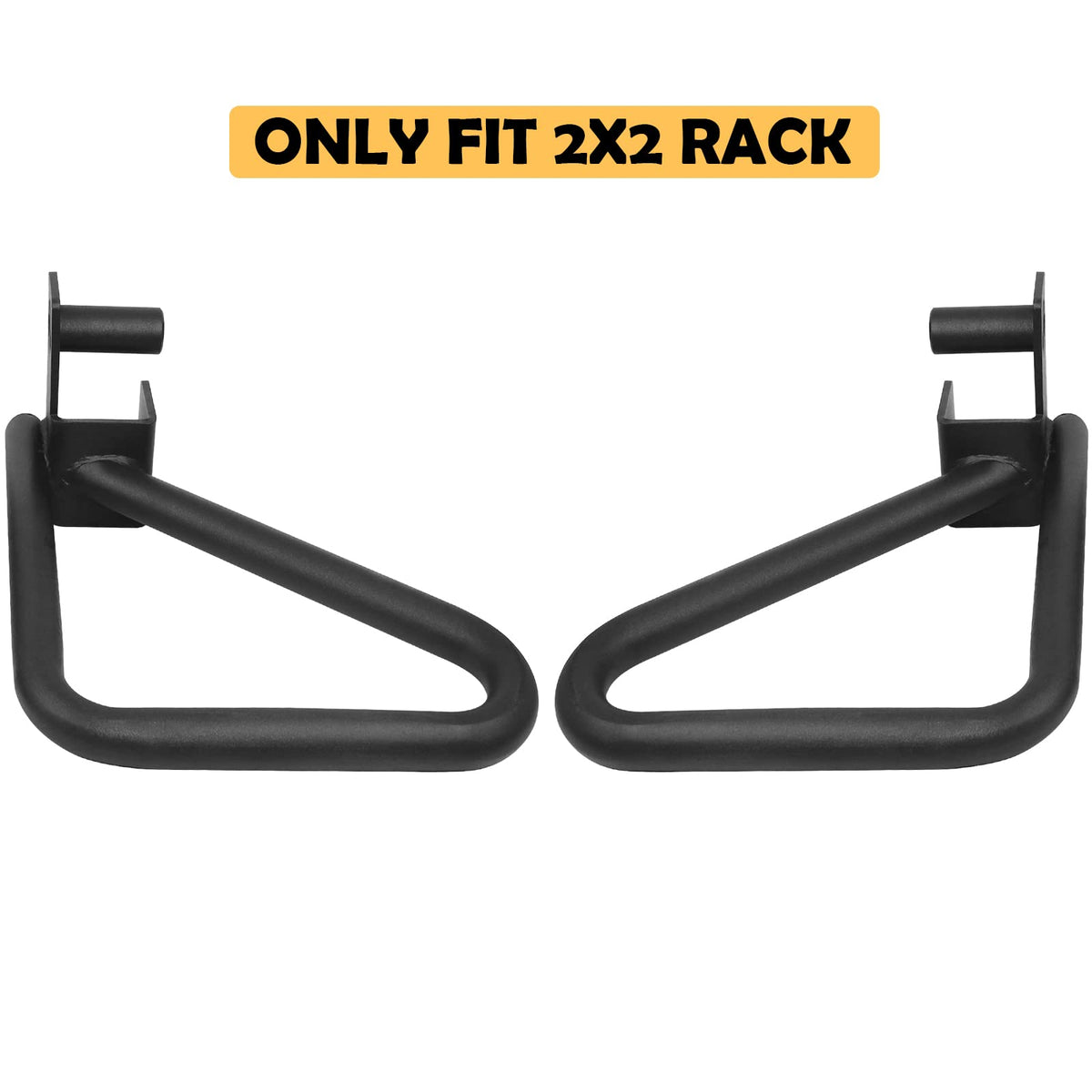 A2ZCARE Dip Bar Attachment for Squat Rack - Multi Grip Set of 2 for Strength Training, Pull up, Push up 2x2 inch Power Cage Squat Rack - Pair