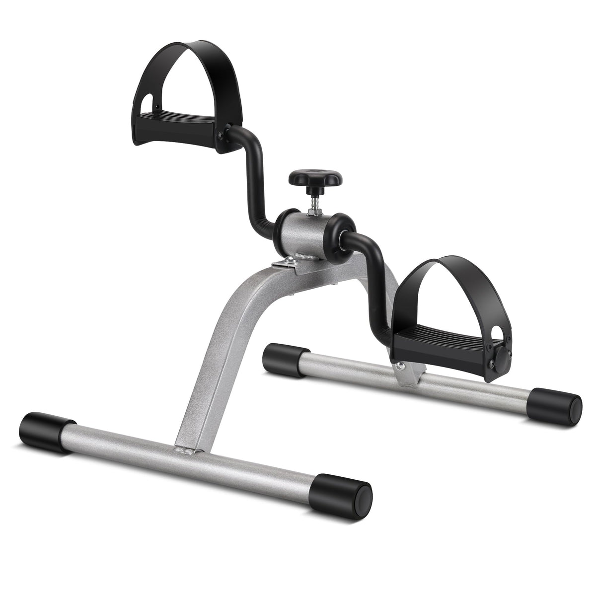 RYGEO Pedal Exerciser Mini Exercise Bike for Leg and Arm Recovery Exercise Lightweight and Portable Floor Bike(Silver)