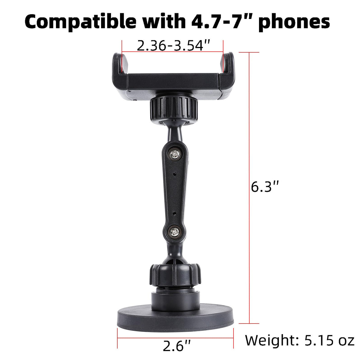 Gym Magnetic Phone Holder Mount Attach to Metal Surface, 360° Rotatable Heavy Duty Magnet Phone Mount for Gym Workout Record, Compatible with iPhone, Samsung, All Cell Phone