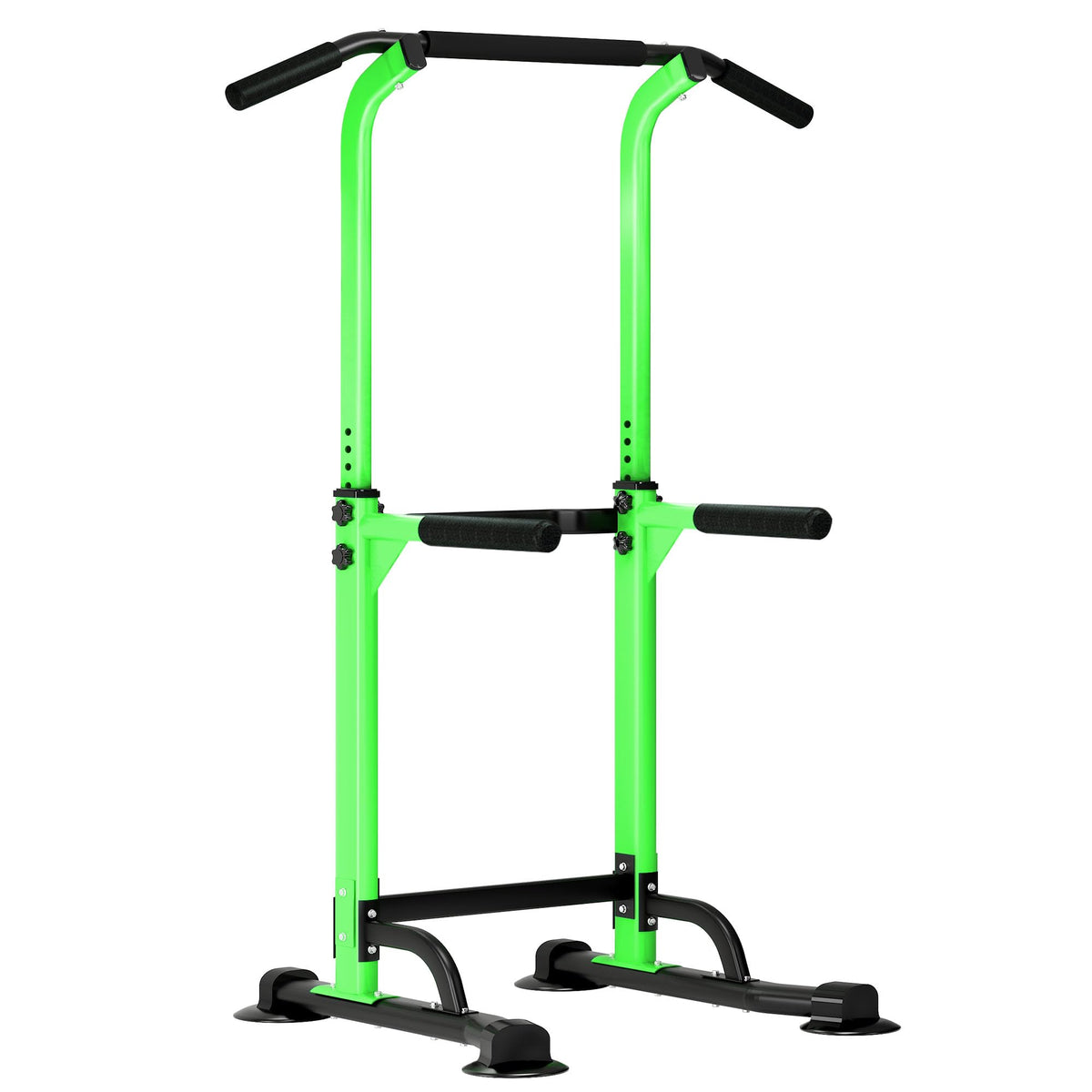 DlandHome Power Tower Dip Station Pull Up Bar for Home Gym Pull Up Bar Station Workout Equipment, Strength Training Fitness,Green