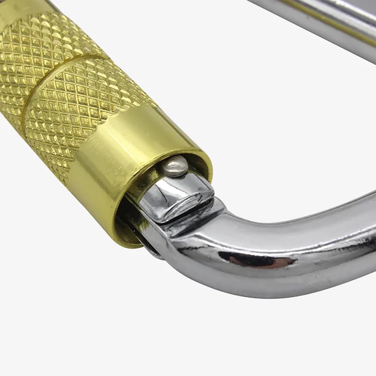 Auto Locking Carabiner 30KN=6500lbs Heavy Duty Large Clip Climbing Carabiner Twist Lock Carabiners for Rock Climbing, Camping, Gym,Rescue (CE Rated,D Shape),Silver