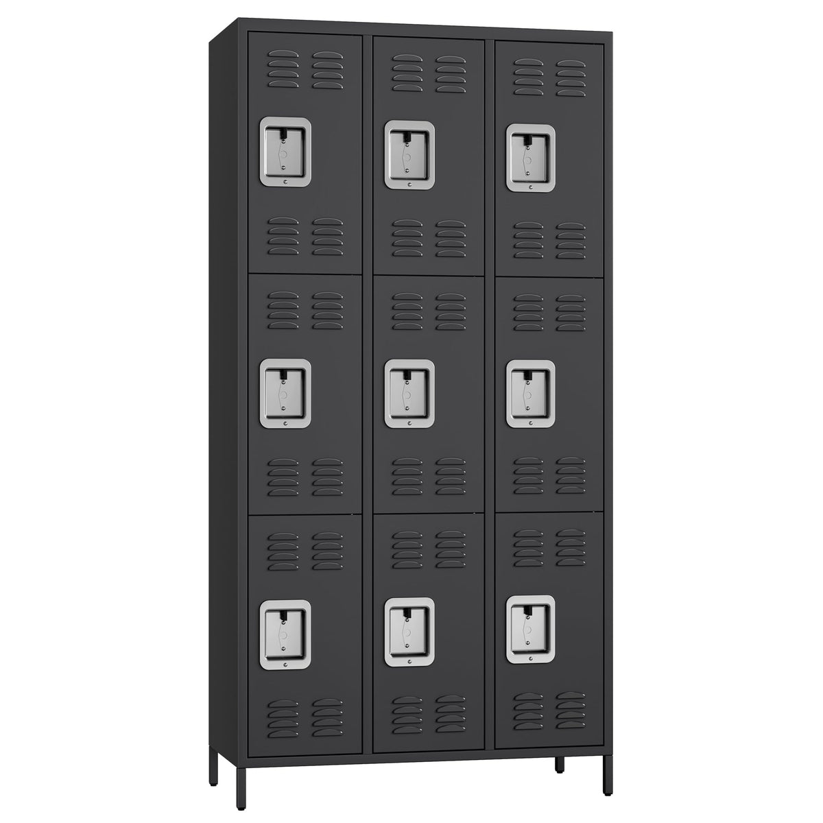 9 Doors Employee Lockers for Office, Metal Sorage Locker Combination, Lockable Employees Metal Locker With Door, Industrial Storage Lockers for Home, School, Gym