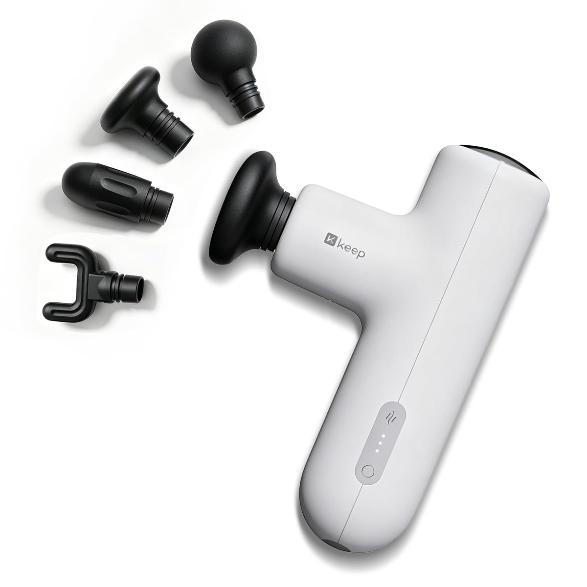 KEEP Massage Gun Deep Tissue with Heat, Portable Percussion Muscle Massager Gun for Athletes & Pain Relief, Ultra-Quiet Brushless Motor, Lightweight Electric Massager for Neck Back Shoulder (G2 Air)