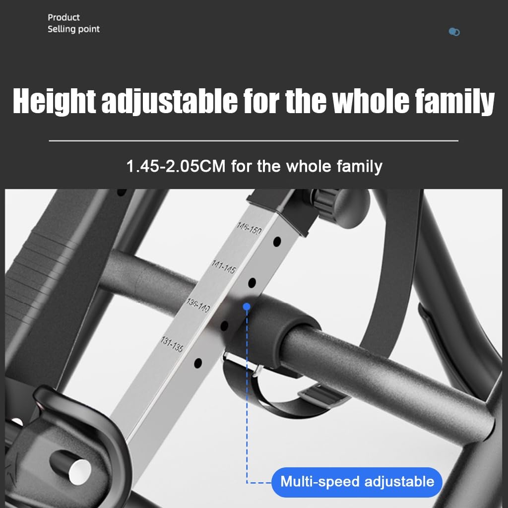 RIEJIN Foldable Heavy Duty 330 lbs Capacity Inversion Table with Removable Shoulder Rest and Lumbar Support