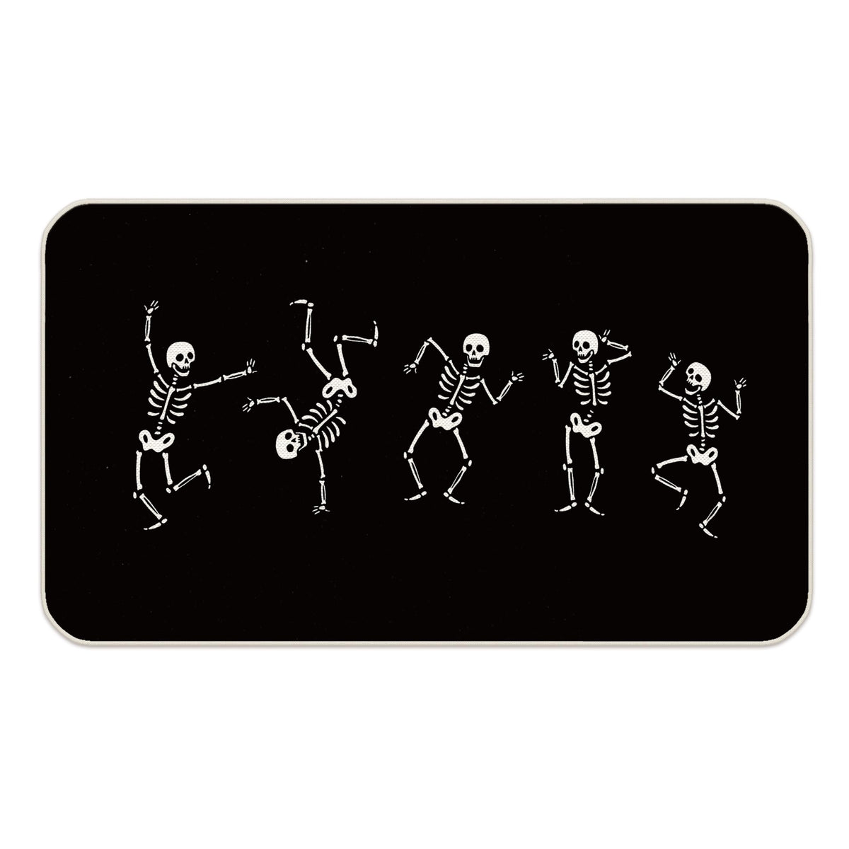Farmhouse Halloween Funny Skeleton Gothic Skull Dancing 30 x 17 Inches Entryway Door mat,Front Door Entrance Outdoor Porch Home Decor,Halloween Skull Lover Fall Gifts