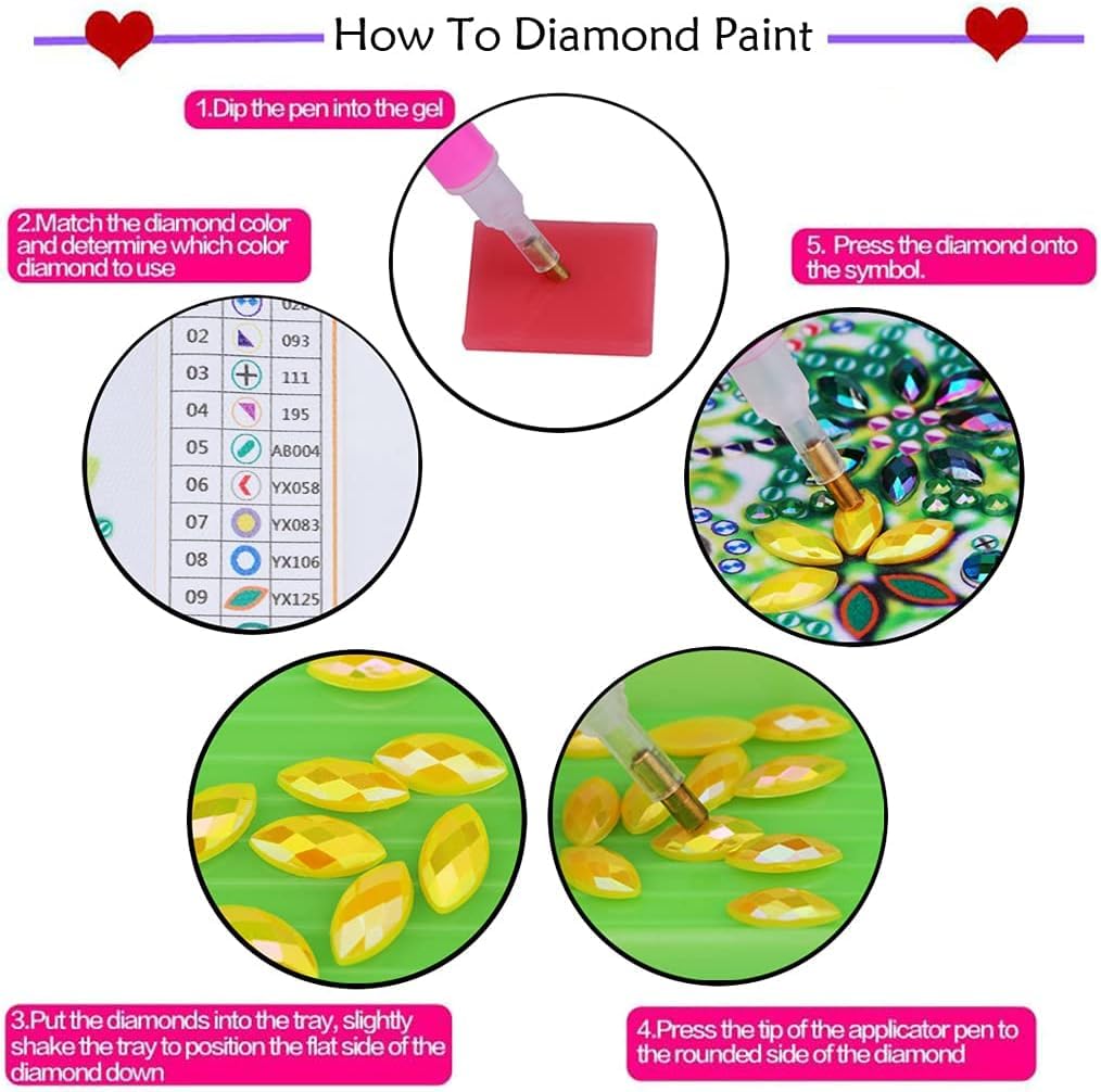 STGLCR Butterfly Diamond Art Hanging Kit for Adult Wreath, DIY Acrylic Flowers Diamonds Painting Double Sided Ornament Pendant Board Kit Floral Diamond Painting Art for Christmas Decro 9.4inch