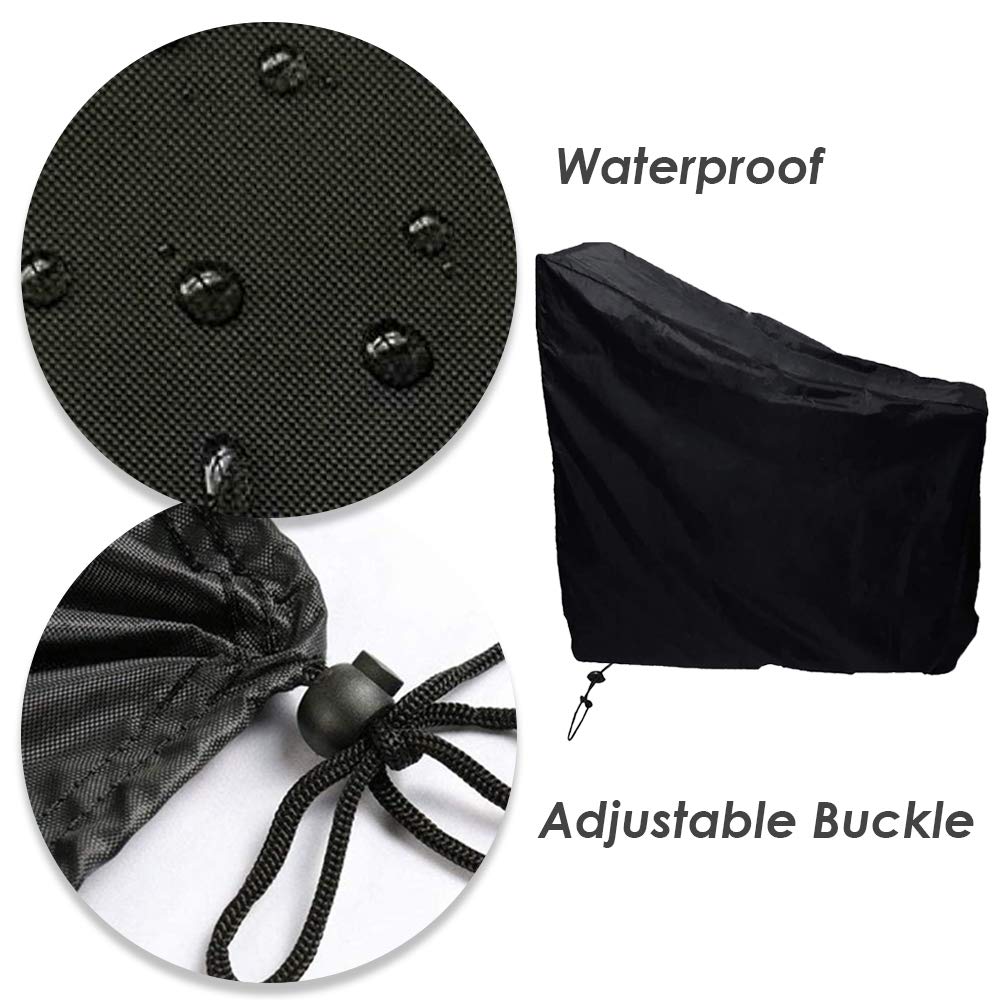 COOSOO Exercise Bike Cover Indoor Cycling Protective Waterproof Outdoor Storage Dust-Proof UV Resistant Bicycle Protection Compatible with Peloton,Bowflex,Nordictrack,Echelon