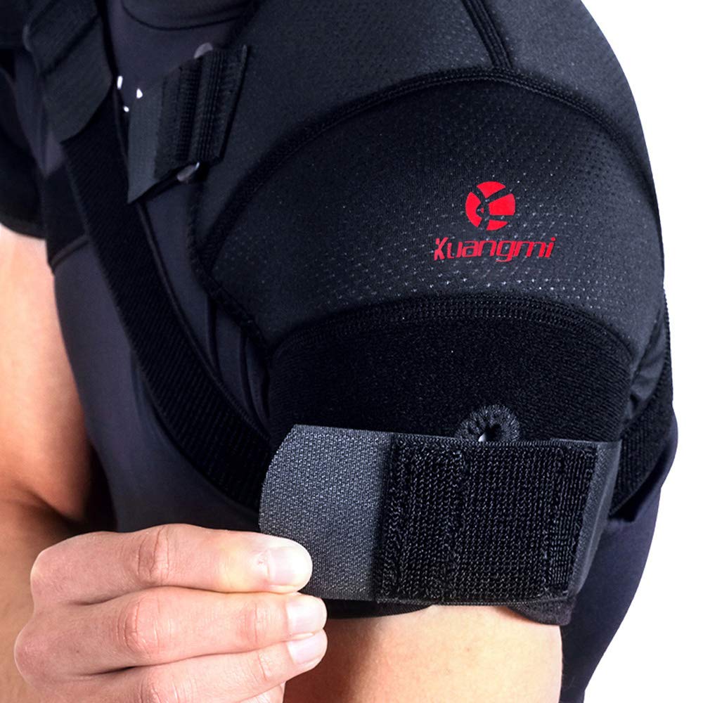Kuangmi Double Shoulder Support Brace Strap Wrap Neoprene Protector,L