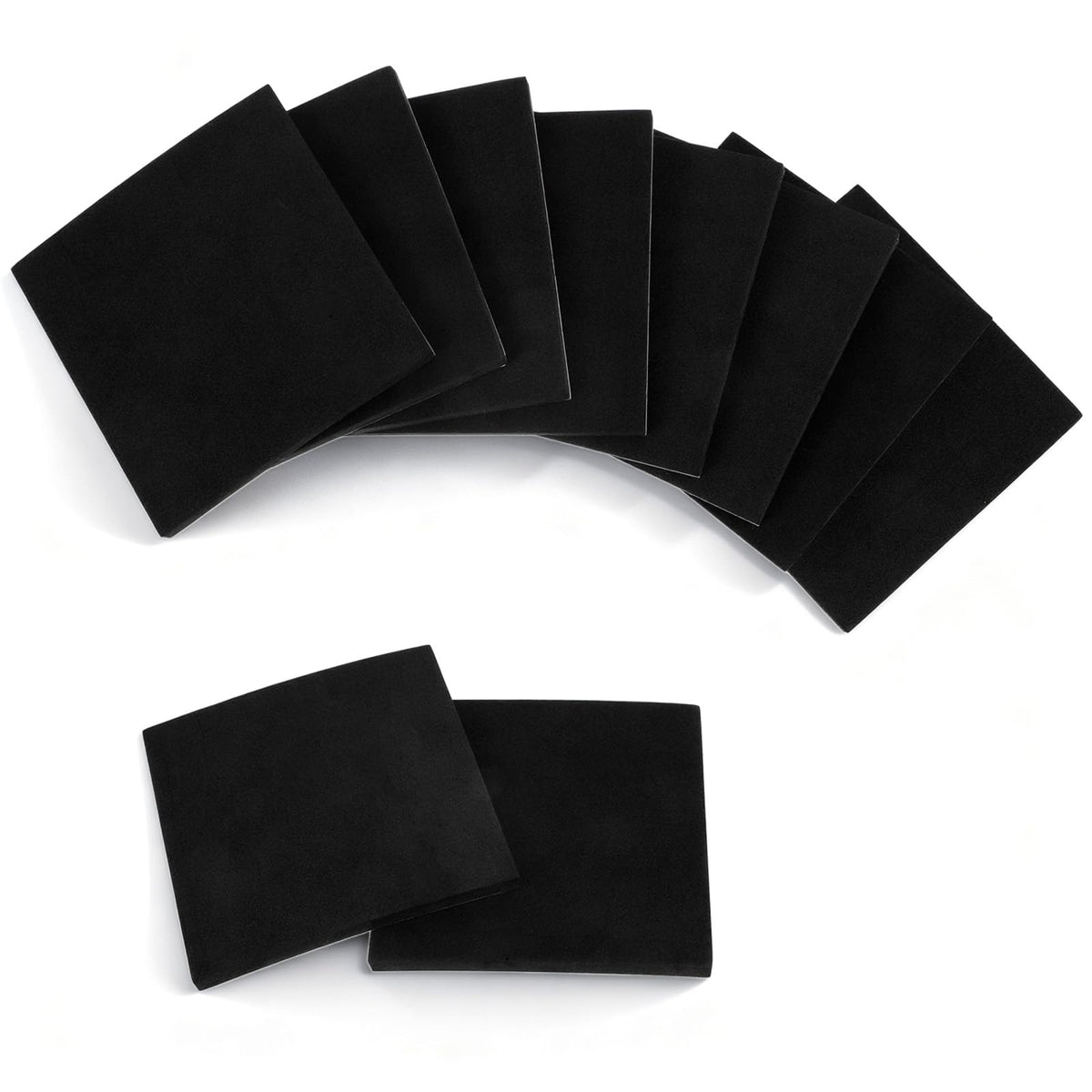 8Pcs Adhesive Foam Padding Sheets with Adhesive Backing - Closed Cell Neoprene Foam Sheet, Self Stick Insulation Anti Vibration Pads, Non-Slip Insulation Pads Vibration, 4" x 4" Neoprene Rubber Sheets