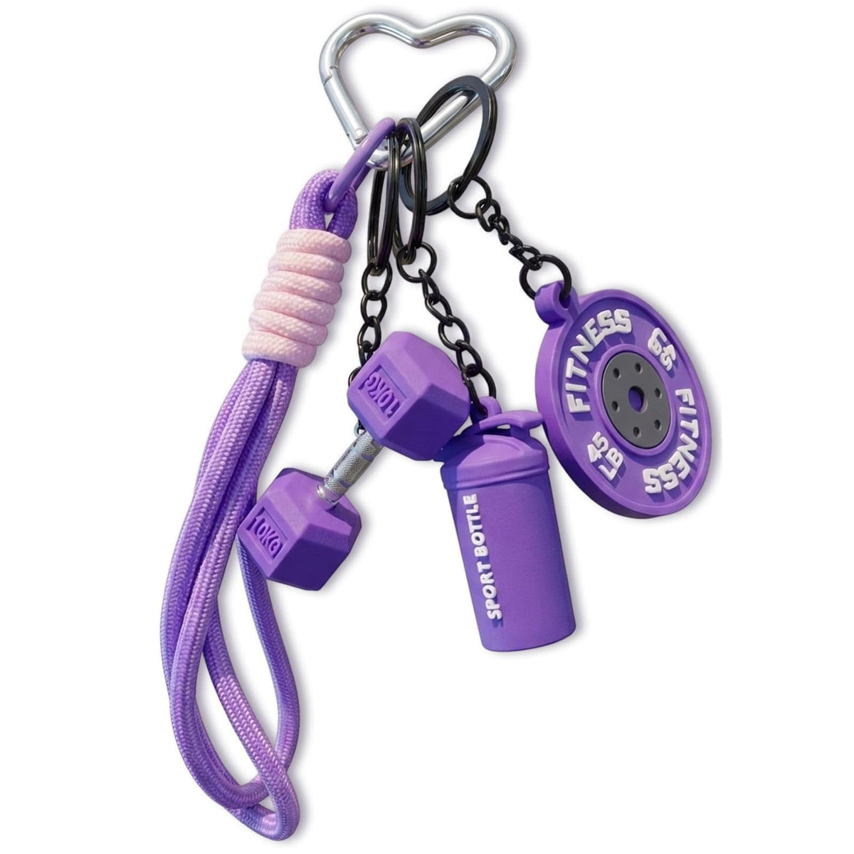 CZFSWT Gym Keychain Set, Fitness Keychain, Gym Accessories for Women Suitable for Fitness Enthusiasts and Organizing Keys