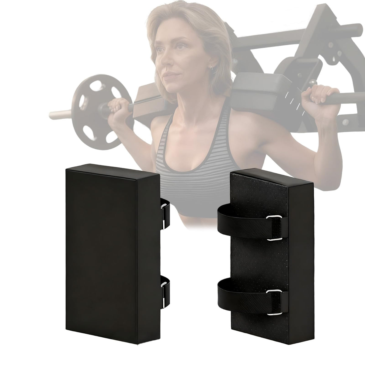 iLIZBay Hack Squat Shoulder Pads 2-Pack, 4cm Thick High-Density Foam Cushion with Adjustable Straps, Pressure Relief Pads Compatible with Hack Squat & Leg Press Machines