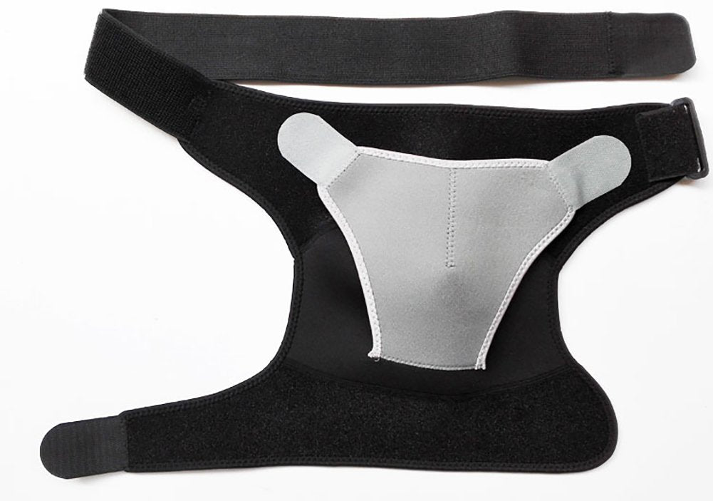 Shoulder Stability Brace Adjustable Shoulder Support with Pressure Pad, Light Breathable Neoprene Rotator Cuff Shoulder Support for Sport, Dislocated AC Joint, Labrum Tear, Shoulder Pain - Left