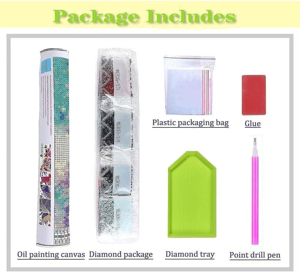 12 Pieces Princess Square Diamond Painting, Square Diamond Art Kits for Adults, Square Drill Diamond Painting, Gemstone Art Painting Kit, DIY Full Rhinestone 5D Diamond Painting Kits (11.8x15.7) inch