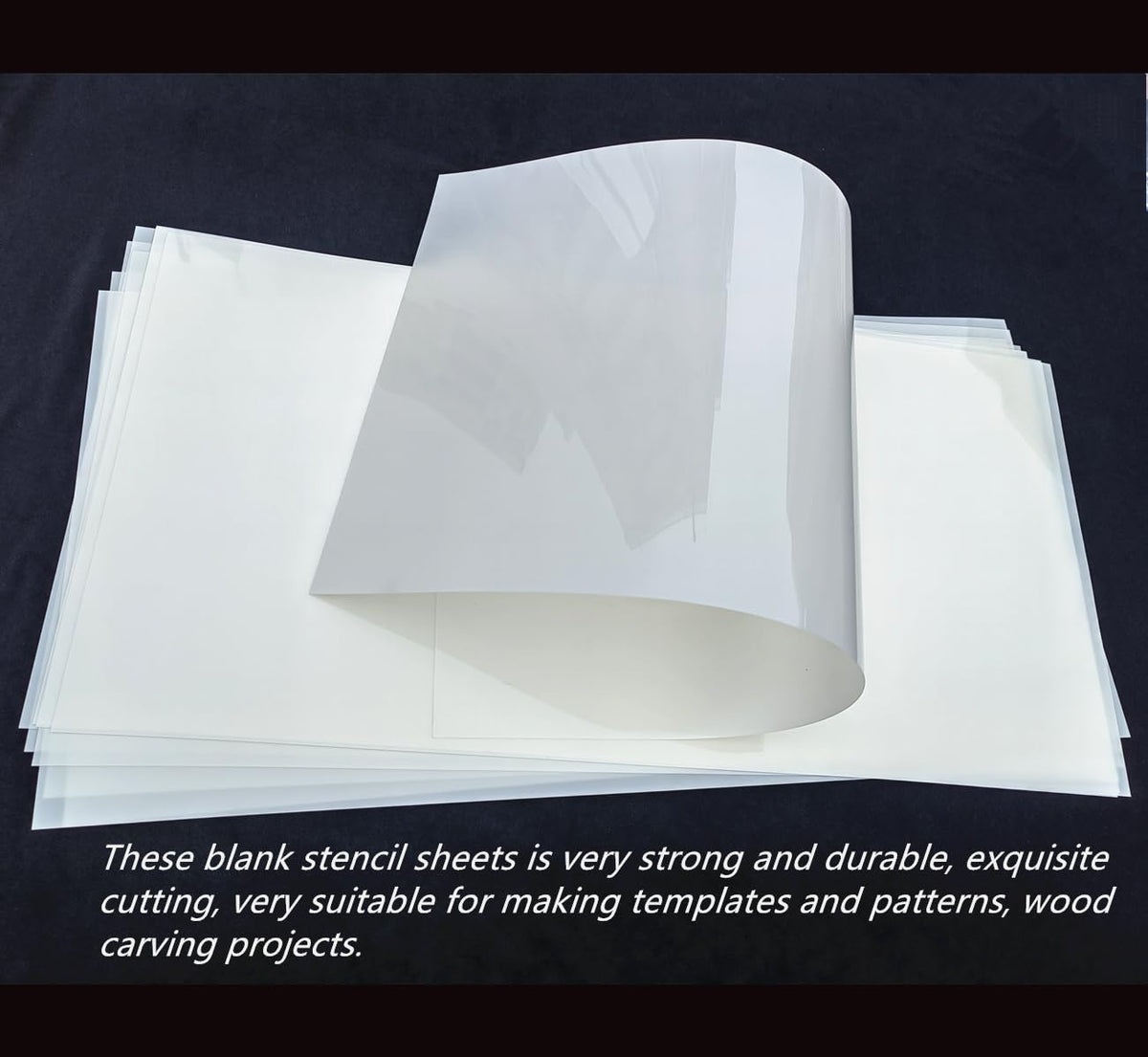 Translucent Blank Mylar Stencil Sheet for Cutting,8 Pack 12" x 24" 10mil/0.25mm Thick .Cutting Machines. Gift, Acetate Template Material,Craft Plastic Sheets