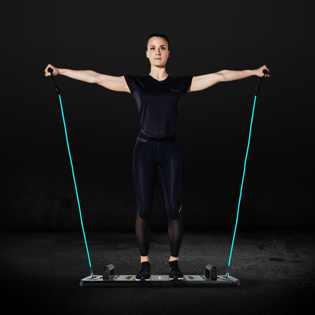 Swole Army Solid Push Up Board | 20-in-1 Home Gym | Portable Workout Equipment | Multi-Functional Pushup Board For Men & Women | Professional Foldable Push Up Stands For Chest Muscles
