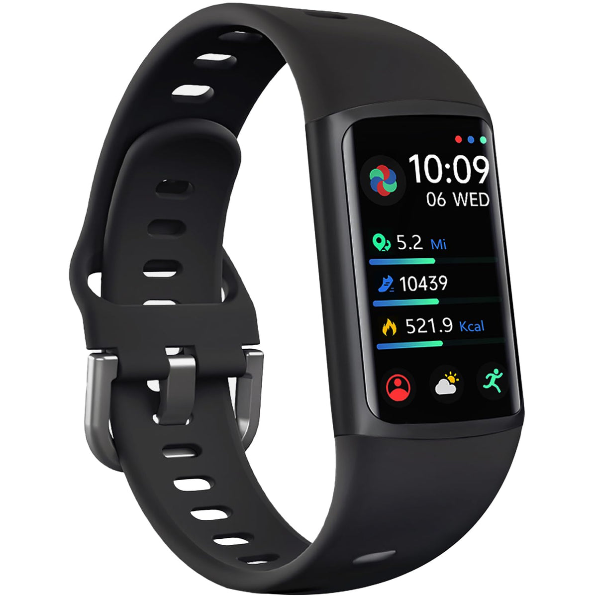 FITVII FINO 2 Slim Fitness Tracker, Smart Watch with Blood Oxygen, Sleep Monitor, 24/7 Heart Rate & Blood Pressure, IP68 Waterproof Health Activity Trackers with Calories Step Counter for Women Men