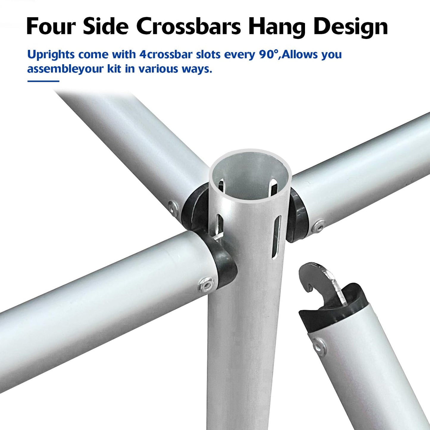 Hecis Pipe and Drape Adjustable Uprights, 8-20ft Upright for Pipe Frame, Backdrop Stand & Curtain Stand & Background Stand -3 Pack