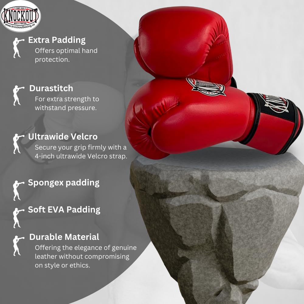 Boxing Gloves for Men & Women – Maya Hide Leather Training & Sparring Gloves for Muay Thai, MMA & Kickboxing, Heavy Bag & Pad Work, Breathable Ventilated Palm Design