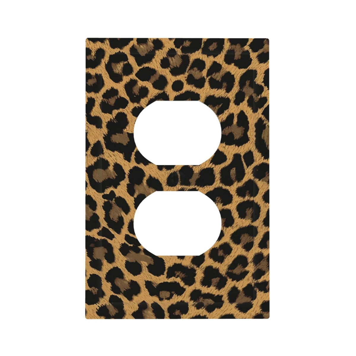 Annisrak Animal leopard print psychedelic Outlet Covers 1 Gang Duplex Light Switch Cover Electrical Receptacle Faceplate Wall Plate Decorative Switch Plates for Bedroom Bathroom Decor