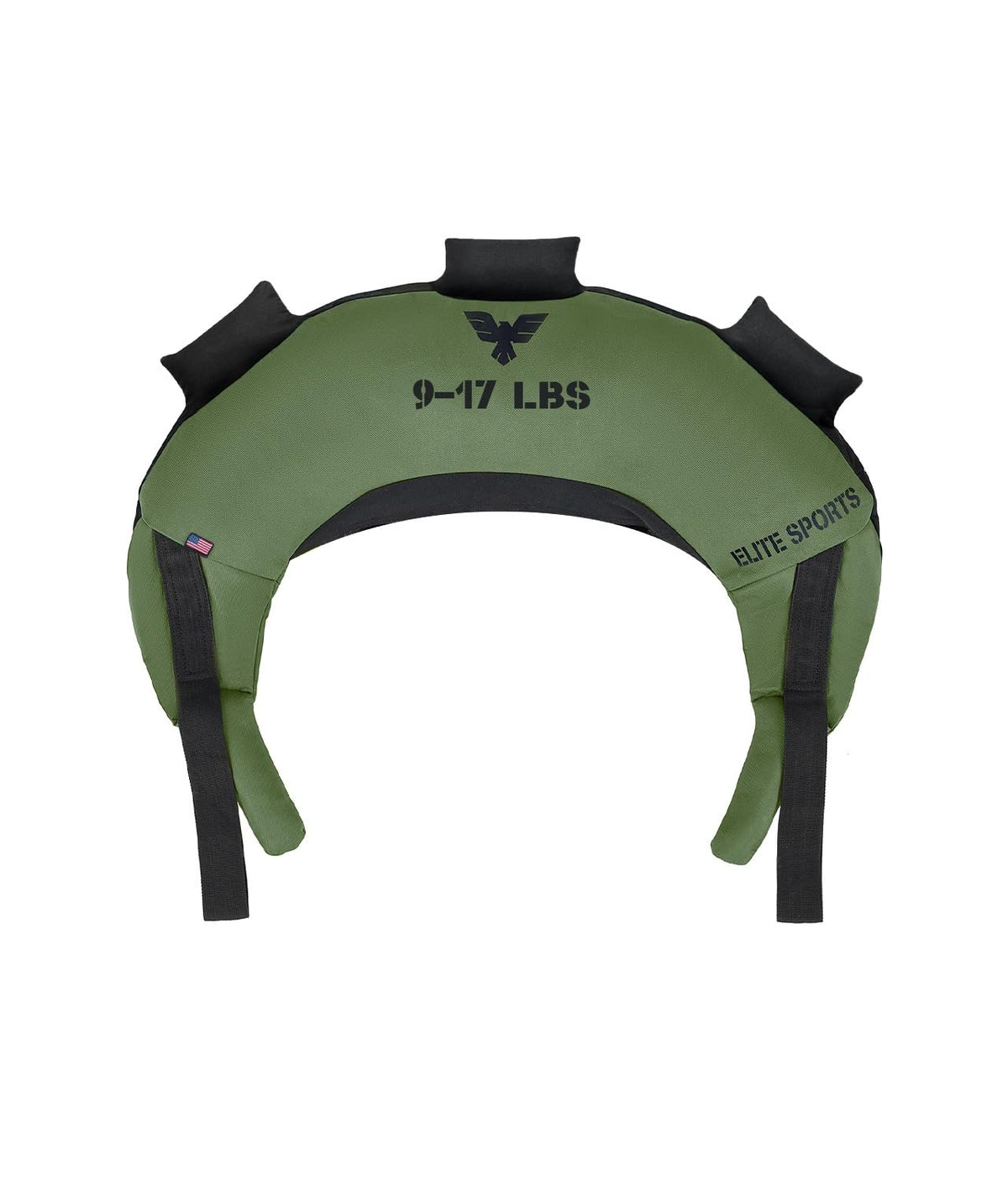 Elite Sports Bulgarian Canvas Bag, Fitness Canvas MMA Gym Cross Workout Training Sandbag 17, 25, 33, 45 lbs (UNFILLED) (Forest Green, 17 LBS)