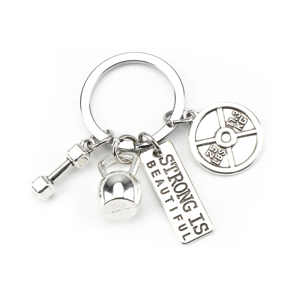 SHTALHST Gym Keychain,Fitness Keychain with Dumbbell Design,Car Key Chain Accessory,Motivational Gifts for Gym Lovers