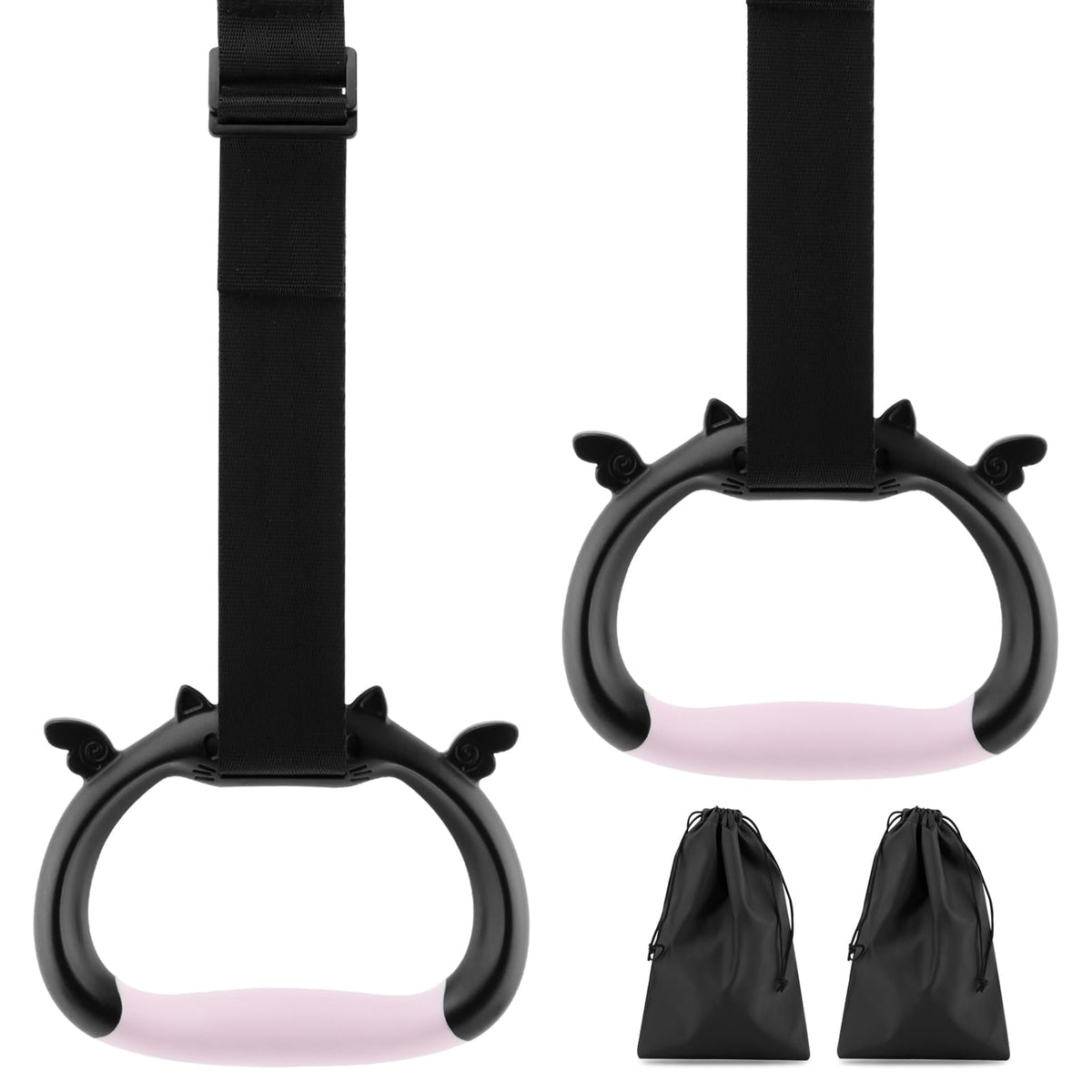 Zornaveli ‌Gymnastic Rings with Adjustable Straps, Heavy Duty 550lbs - Home Gym Equipment, Non-Slip Pull Up Rings for Workout, Strength Training Fitness Ring with Carry Bag‌