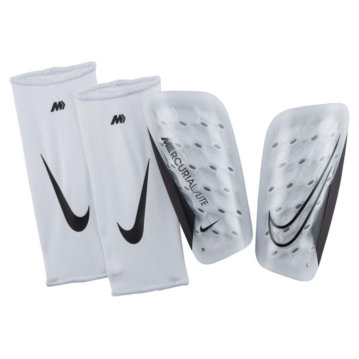 Nike Unisex Shinguard Mercurial Lite, White/White/Black, DN3611-100, M