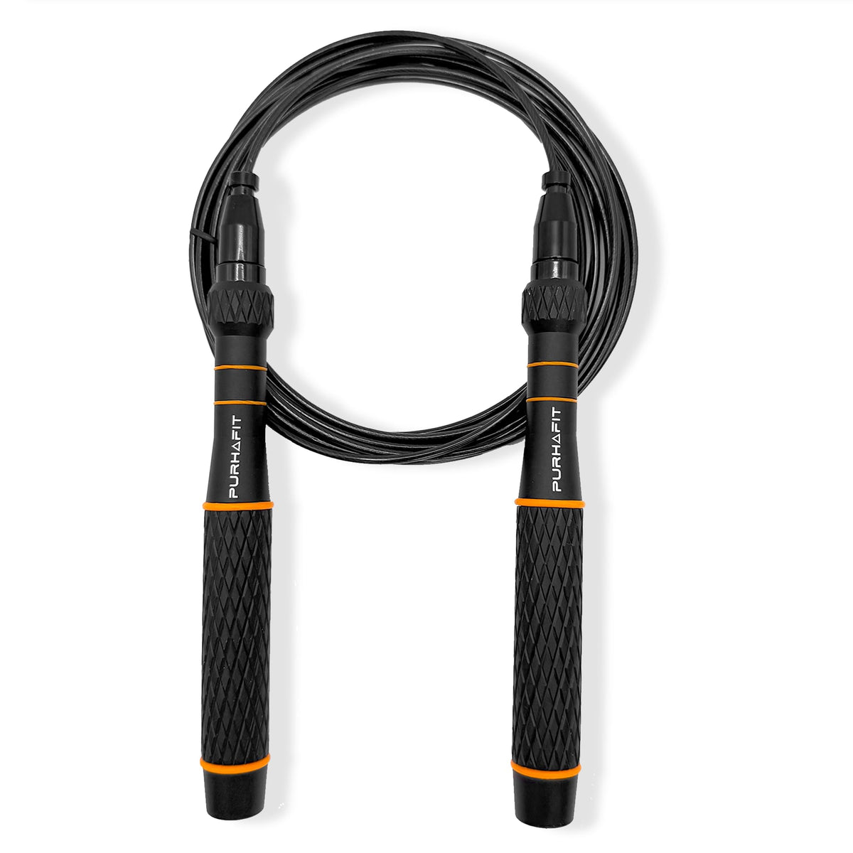 LYRA Adjustable Speed Jump Rope – 360° Ball Bearings, Steel Cable & Aluminum Handles – Fast Double Unders for CrossFit, HIIT & Fitness Workouts – Carry Bag & Extra Cable Included