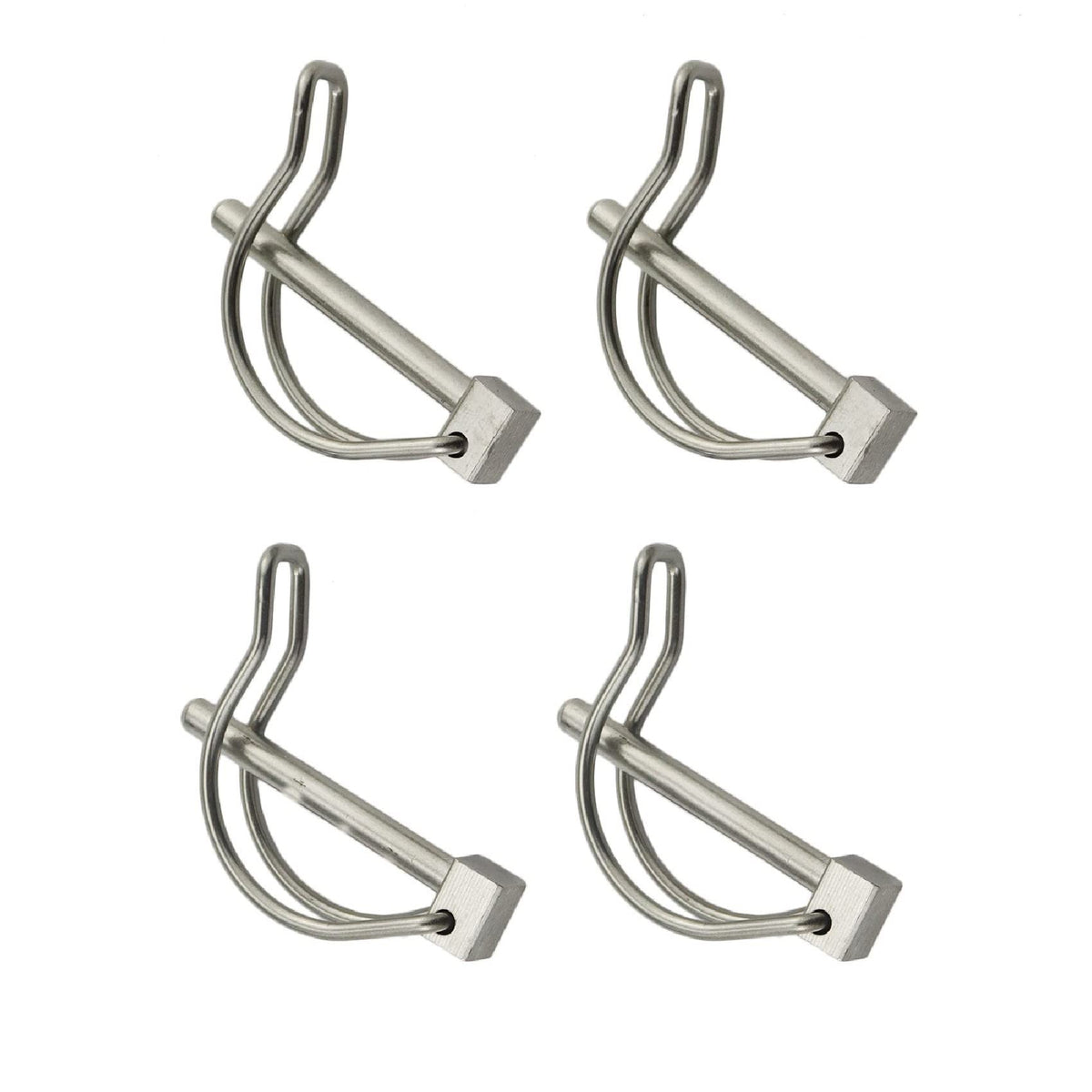 Stainless Steel 316 Quick Lock Release Trailer Towing Coupler Safety Pin Dia 4.5MM(3/16in) Cotter pins Bicycle Stroller Cargo Boat Stage Leg Hitch Hook Clip (4)