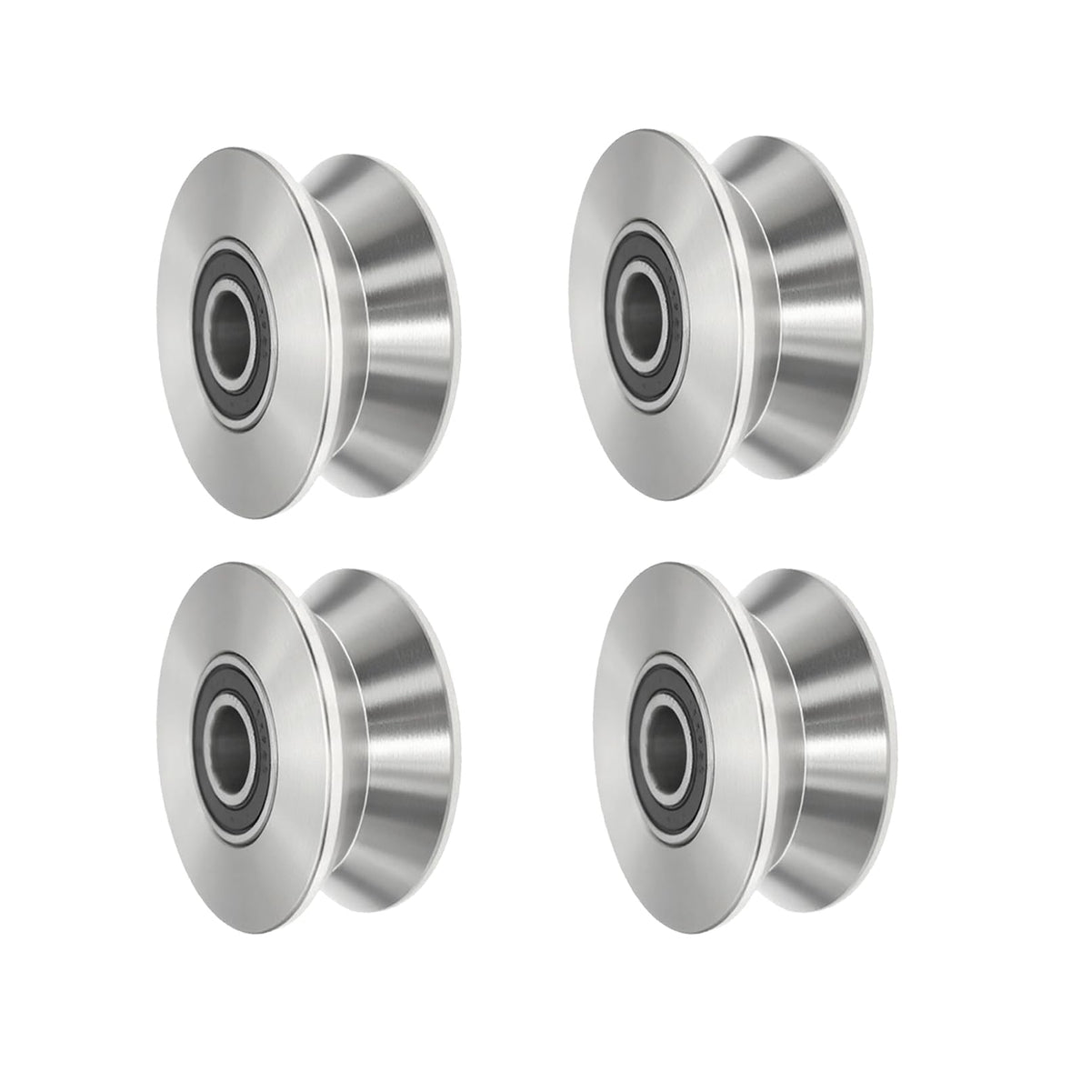 Sliding Gate Wheel Stainless Steel V Groove Wheel Heavy Duty Conveyor Rollers Industrial Caster Ball Bearing Pulley Rolling Gate Hardware Kit for Garage Door Machinery