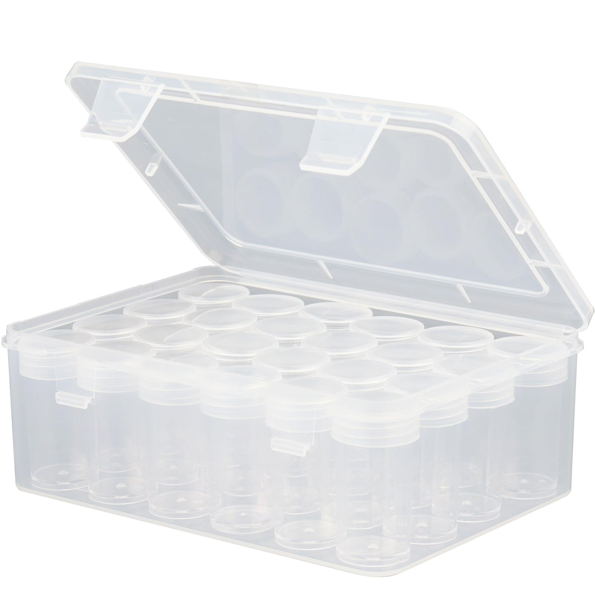 Moon Magpie Diamond Painting Storage Containers, 50PCS Bead Organizer, Mini Clear Jars With Screw Lids for Storing Accessories, Craft, Rhinestones